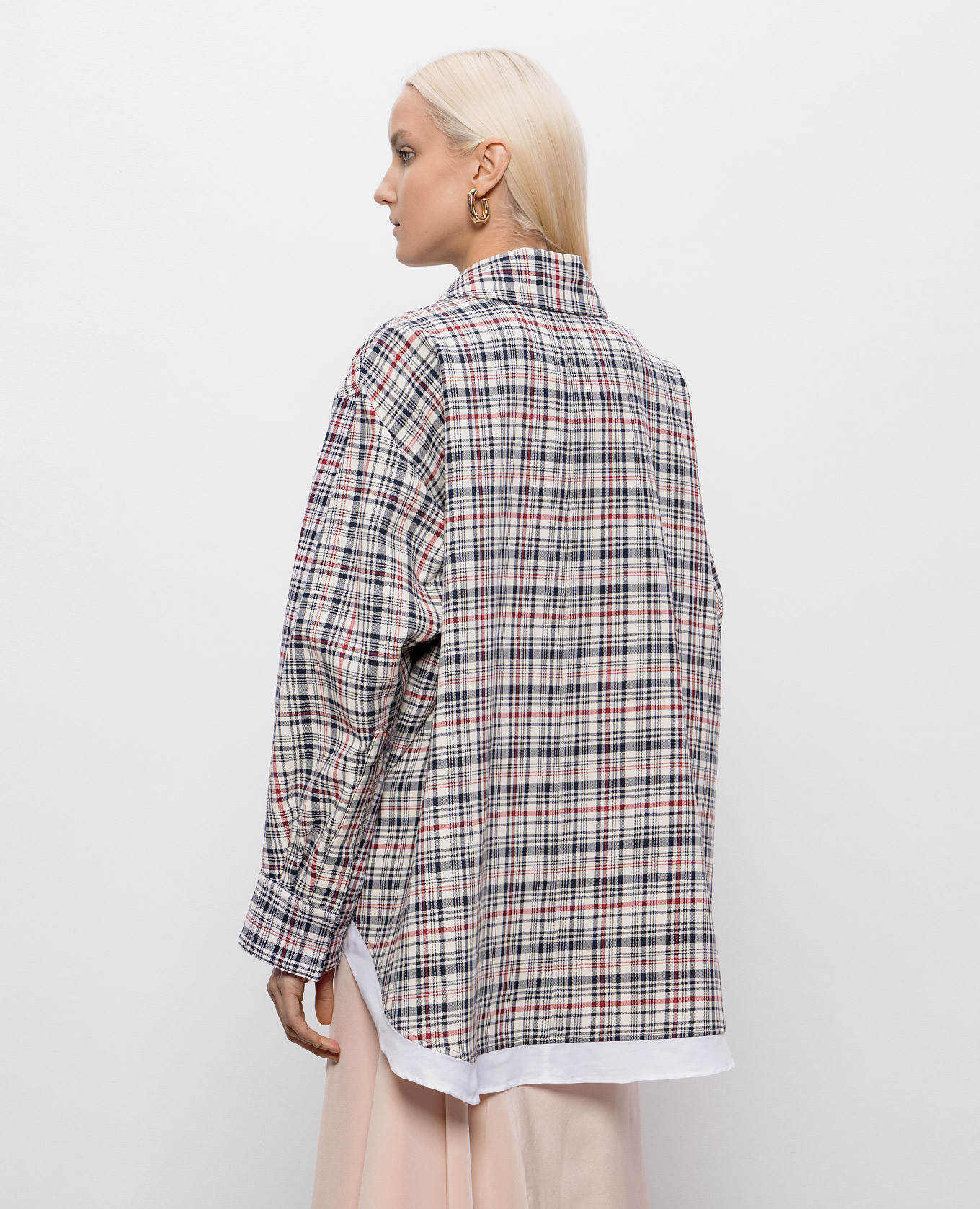 Beige checked shirt jacket Victoria Beckham
Beige checked shirt jacket Victoria Beckham