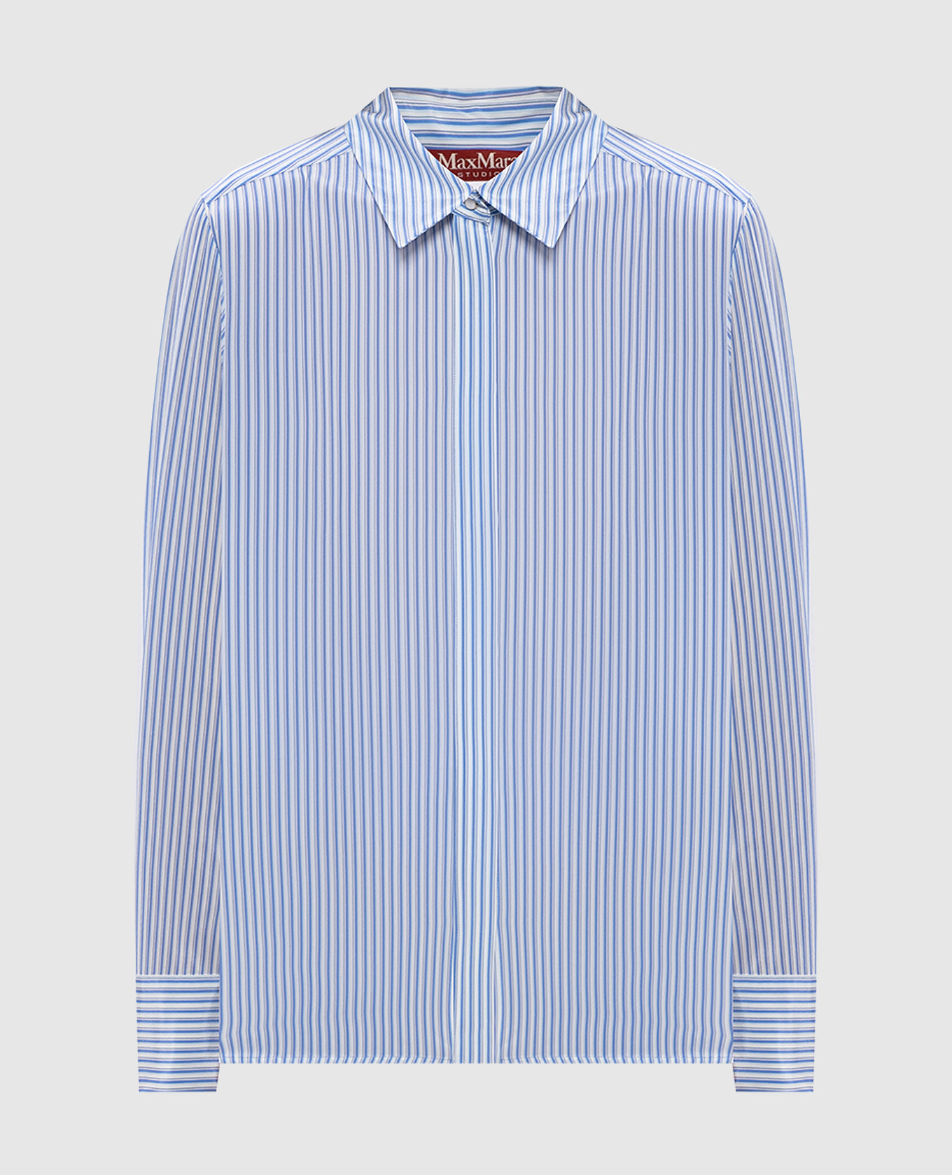 Blue striped MSTFLIRT silk shirt Max Mara, White
Blue striped MSTFLIRT silk shirt Max Mara, White