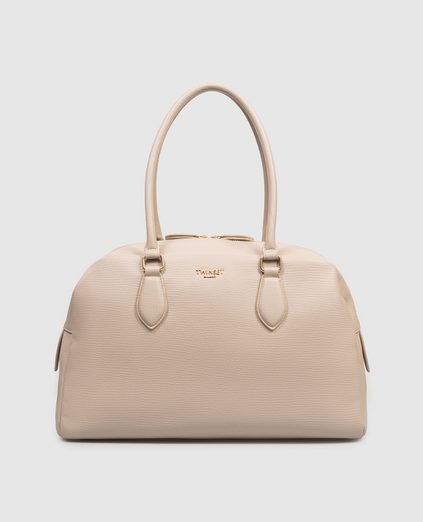 Beige bowler bag with textured logo Twinset
Beige bowler bag with textured logo Twinset