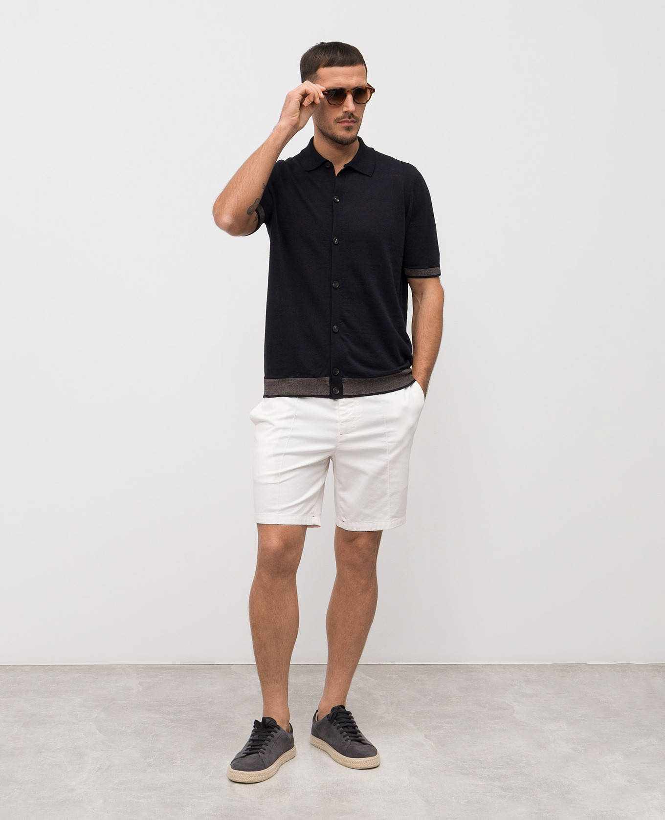 Blue shirt with linen Peserico
Blue shirt with linen Peserico