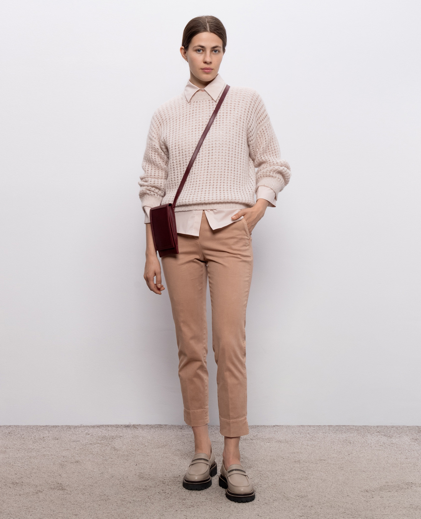 Beige openwork jumper with alpaca wool Peserico
Beige openwork jumper with alpaca wool Peserico
