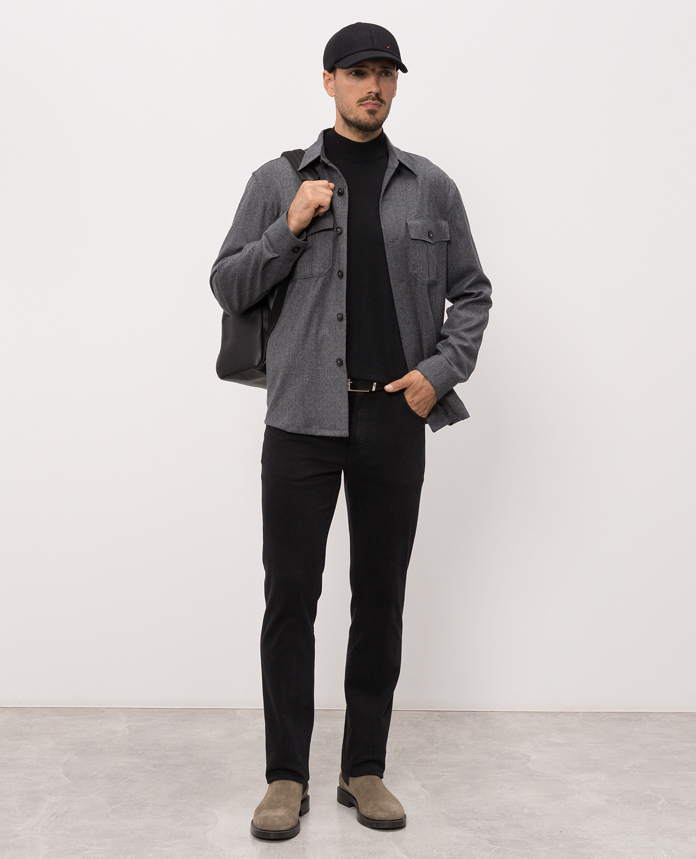 Gray wool shirt Canali, Grey
Gray wool shirt Canali, Grey