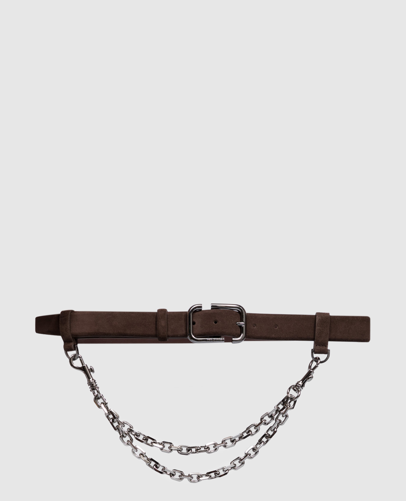 Brown suede belt with chain The Attico
Brown suede belt with chain The Attico