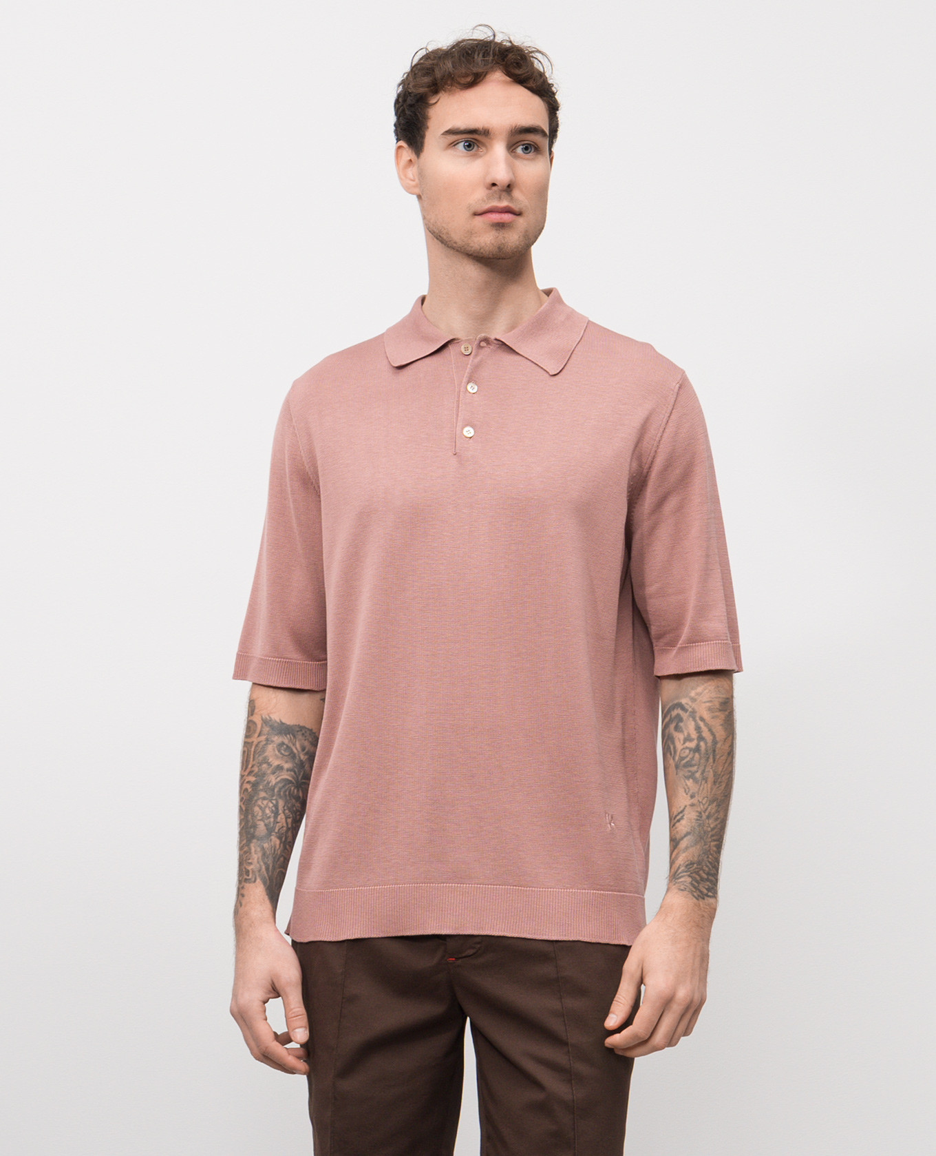 Pink silk polo shirt ISAIA
Pink silk polo shirt ISAIA
