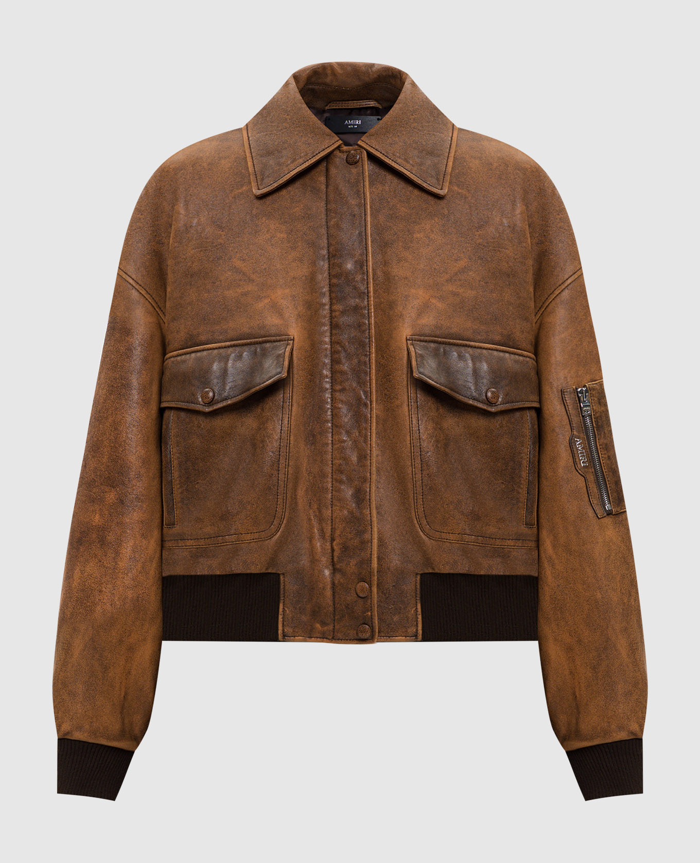 Brown leather jacket with vintage effect AMIRI
Brown leather jacket with vintage effect AMIRI