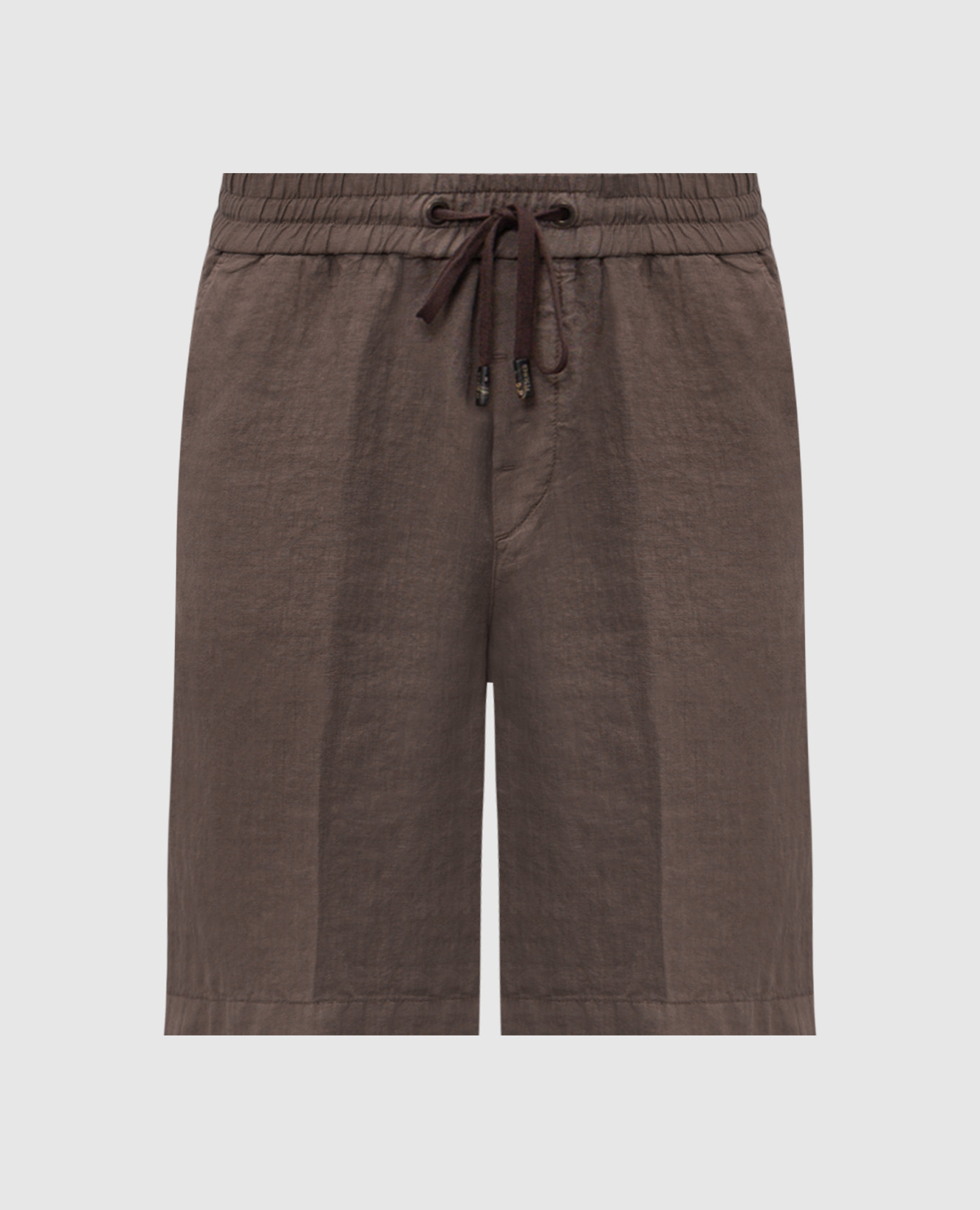 Brown linen shorts with logo patch Peserico
Brown linen shorts with logo patch Peserico