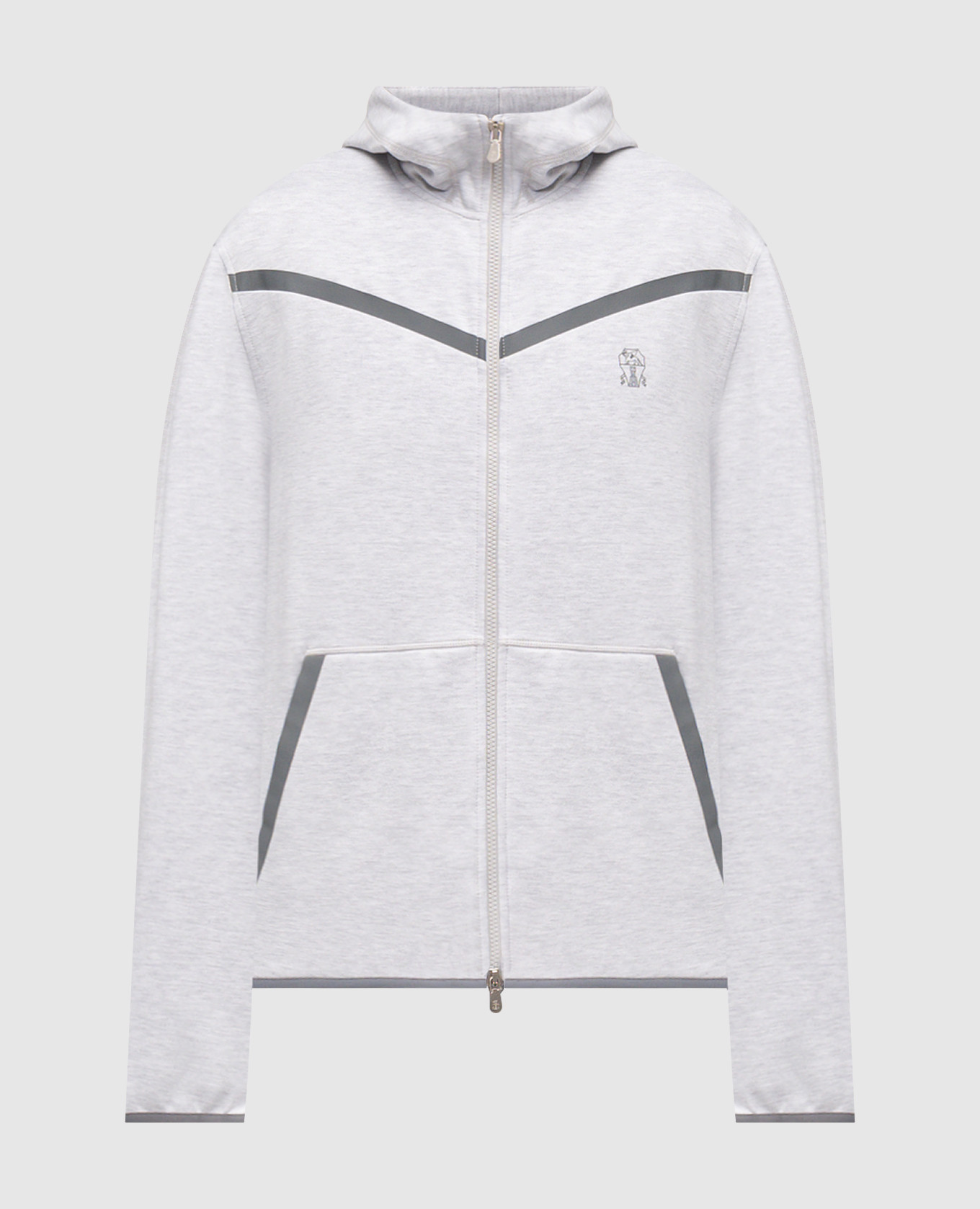 Grey sports jacket with emblem Brunello Cucinelli
Grey sports jacket with emblem Brunello Cucinelli