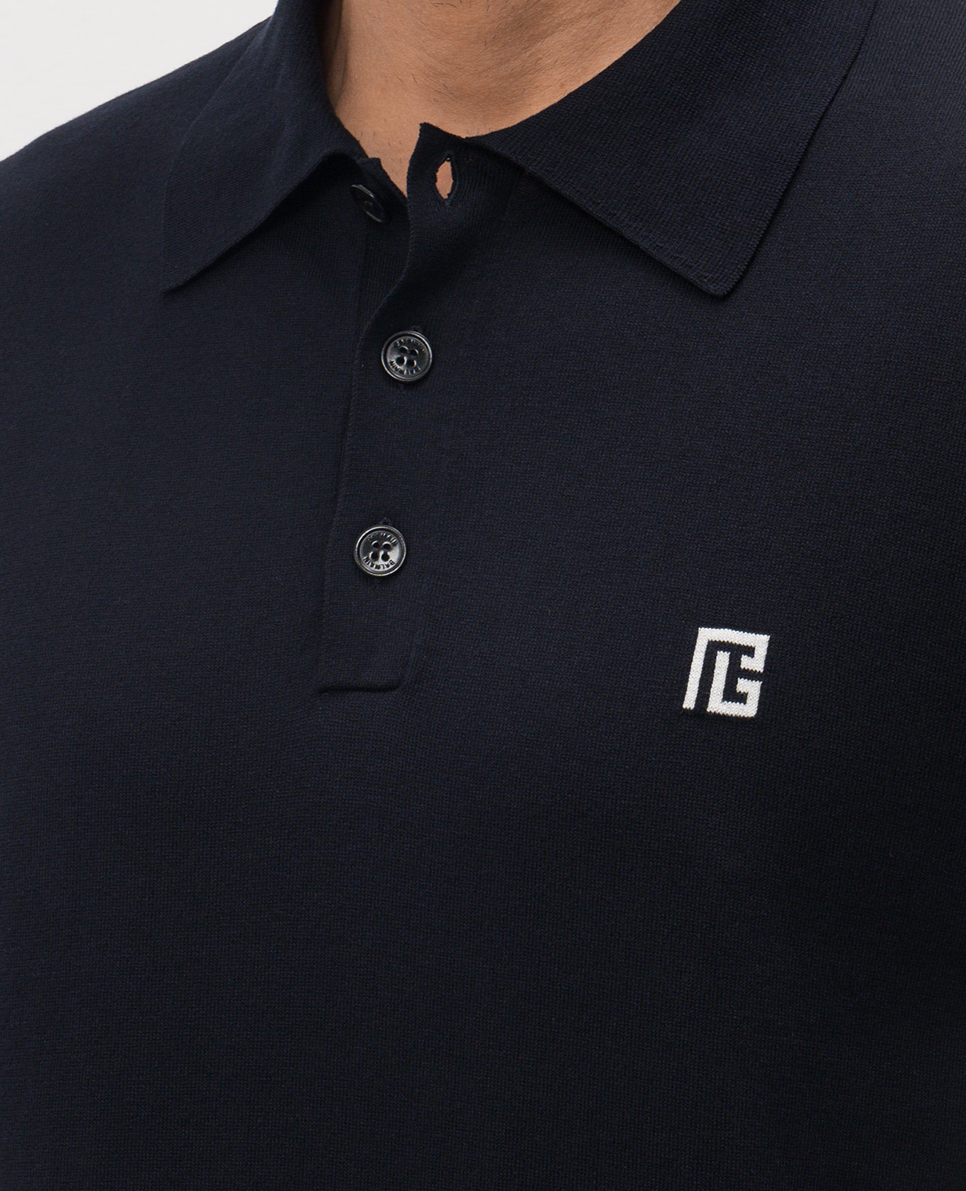 Blue monogrammed silk polo shirt Balmain
Blue monogrammed silk polo shirt Balmain