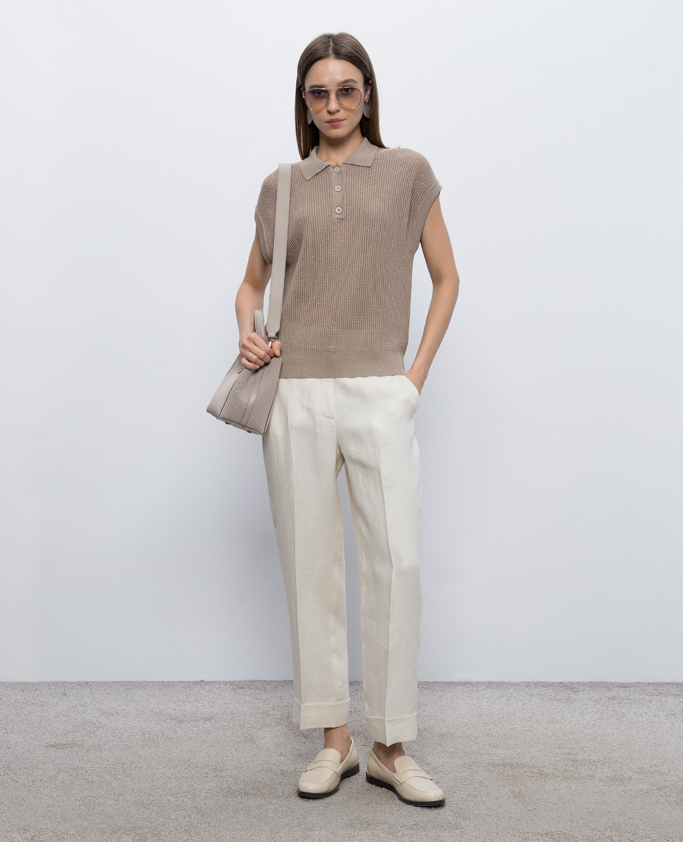 Brown vest with lurex Peserico
Brown vest with lurex Peserico