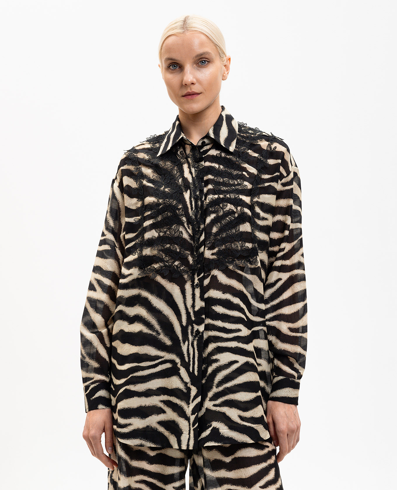 Animal print silk blouse Ermanno Scervino Life, Black
Animal print silk blouse Ermanno Scervino Life, Black