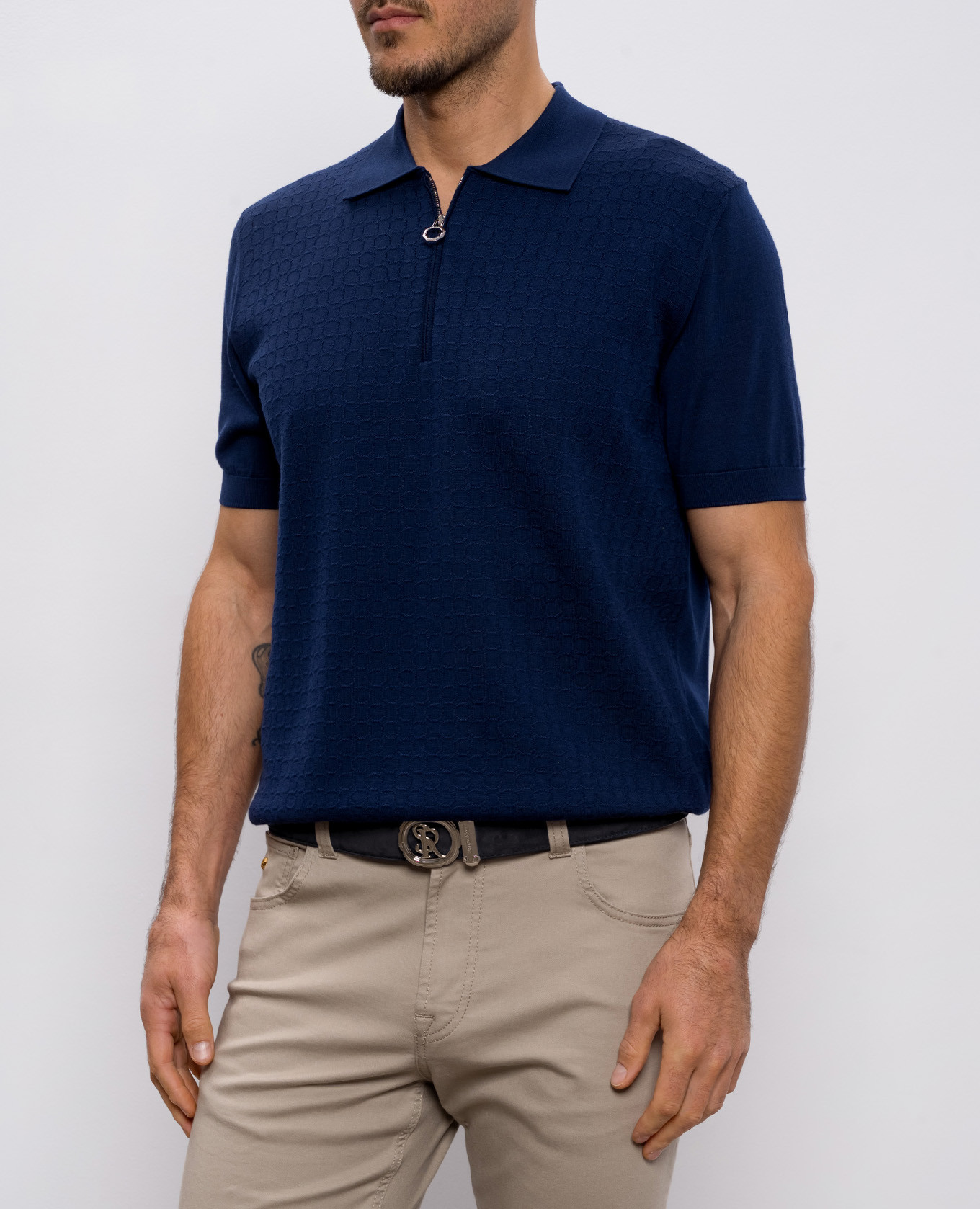 Blue suede belt with logo Stefano Ricci
Blue suede belt with logo Stefano Ricci