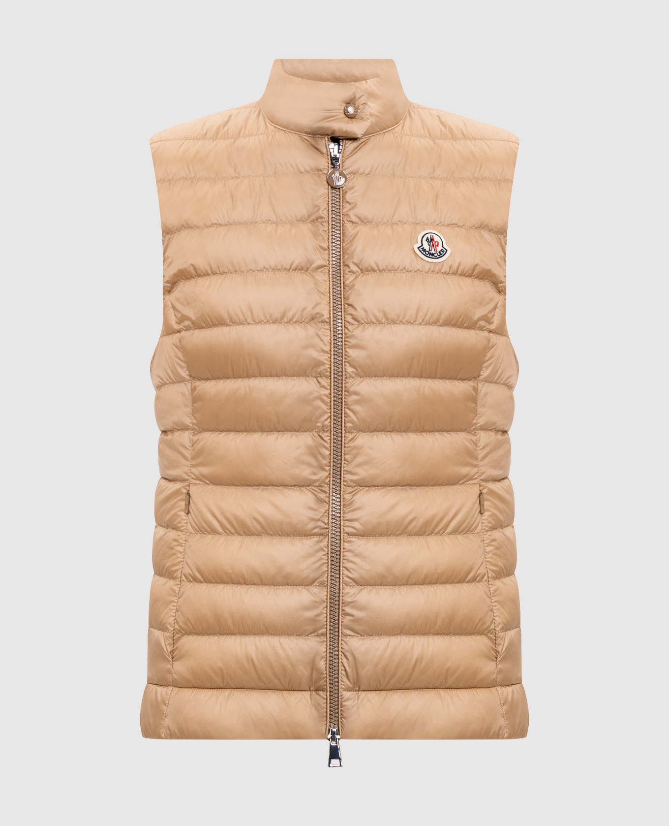 Beige down vest with patch Moncler
Beige down vest with patch Moncler