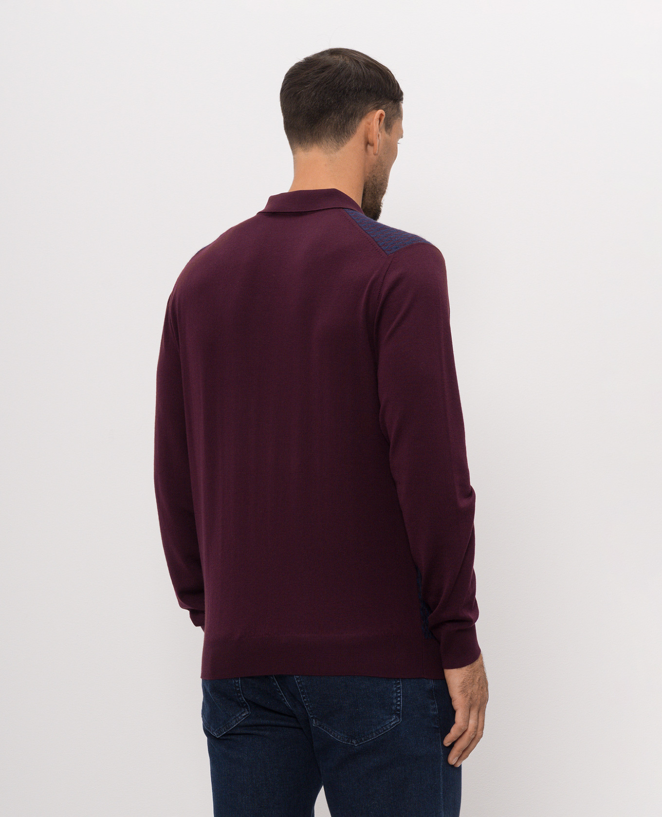 Burgundy wool, cashmere and silk polo with pattern Stefano Ricci
Burgundy wool, cashmere and silk polo with pattern Stefano Ricci
