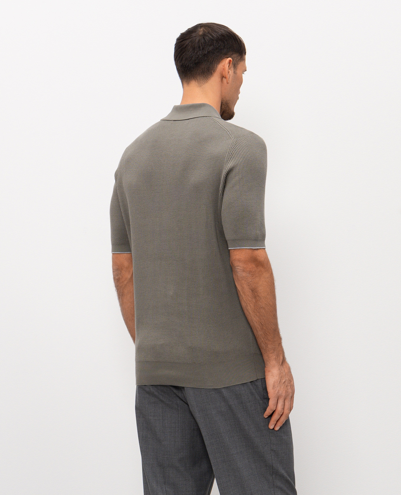 Khaki ribbed polo shirt Brunello Cucinelli
Khaki ribbed polo shirt Brunello Cucinelli