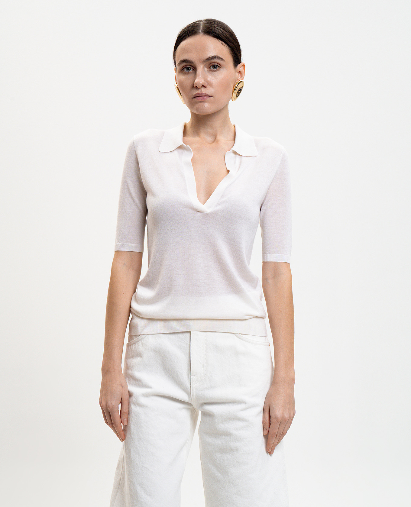Frank white cashmere and silk top Gabriela Hearst
Frank white cashmere and silk top Gabriela Hearst