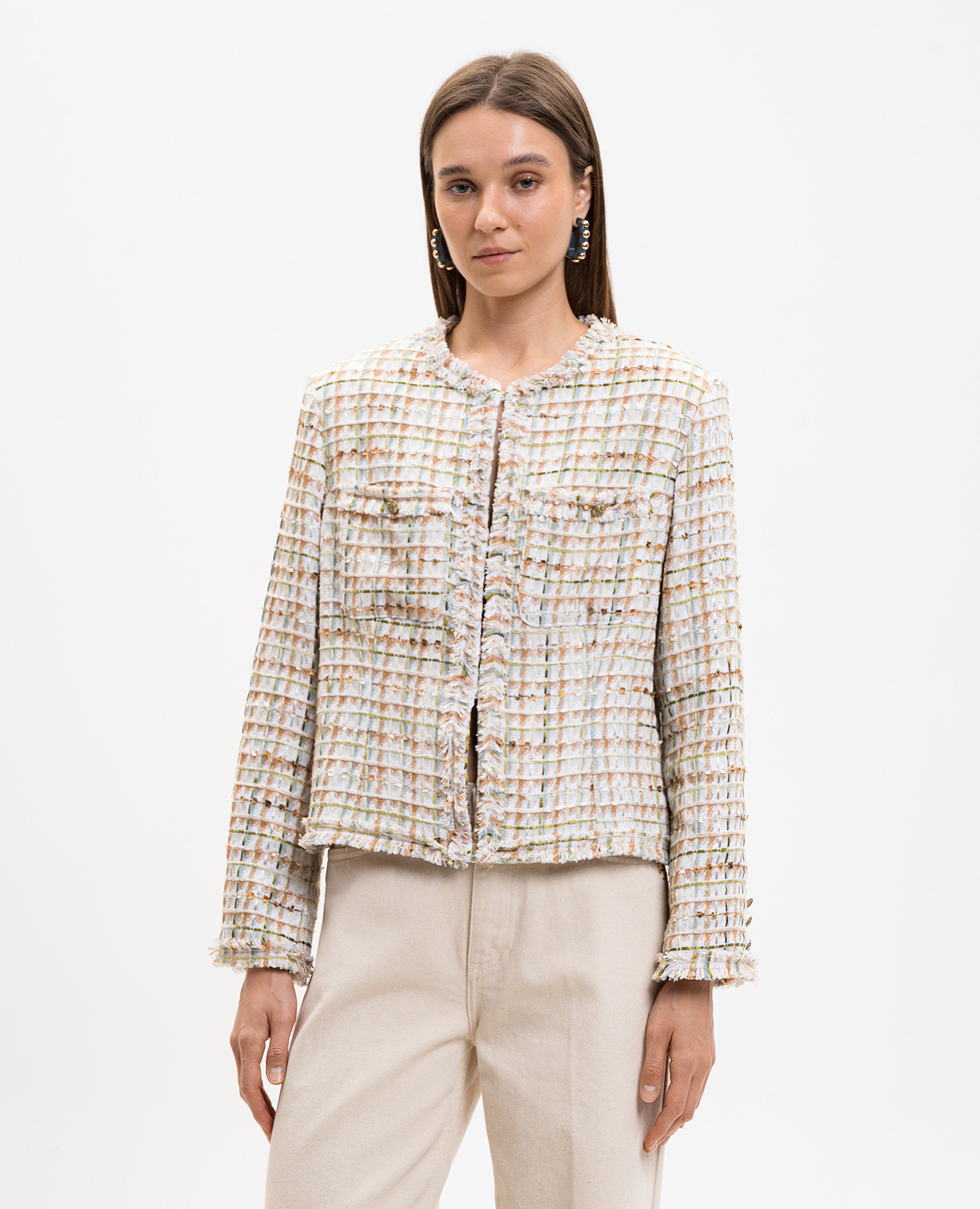 Beige tweed check jacket Ballantyne
Beige tweed check jacket Ballantyne