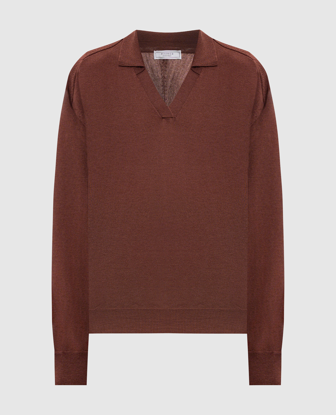 Brown wool pullover with polo collar Peserico
Brown wool pullover with polo collar Peserico