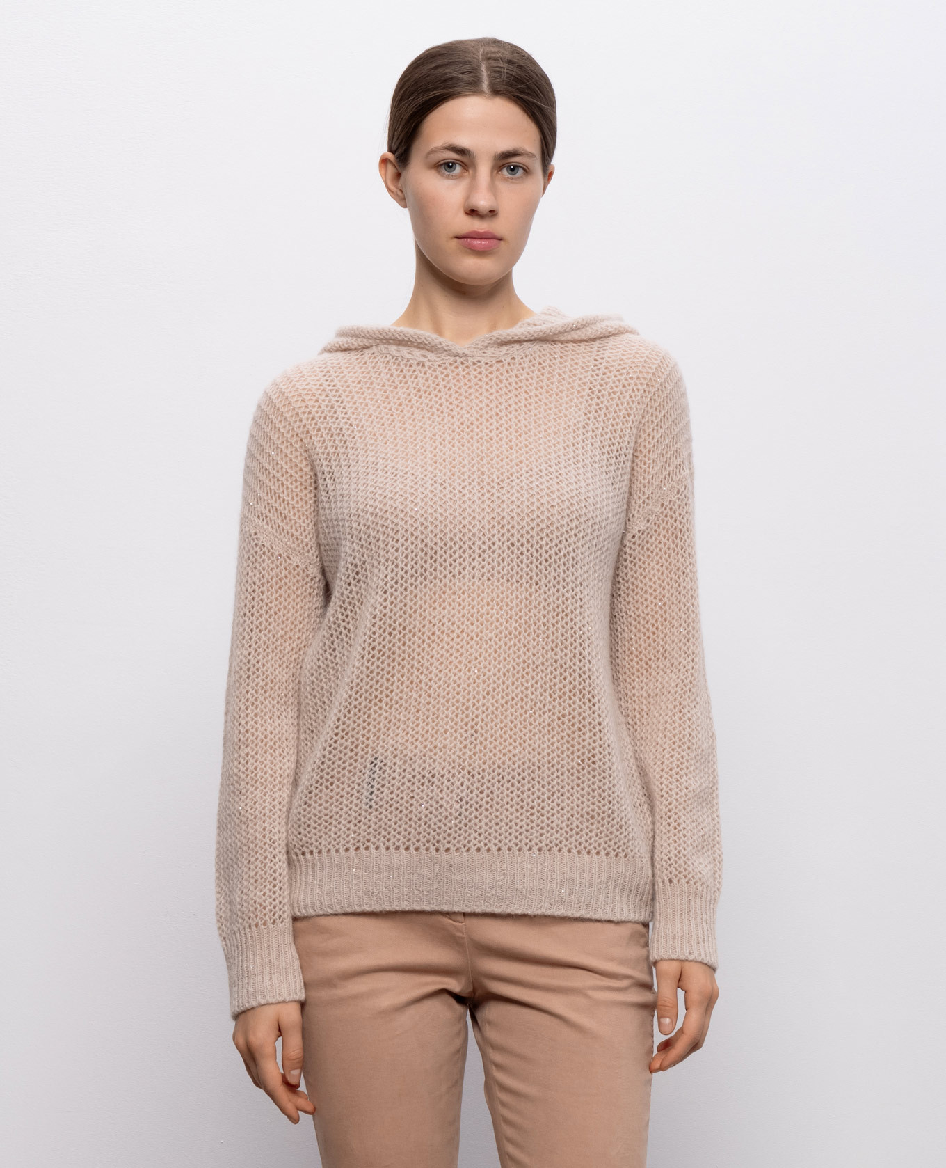 Beige openwork hoodie with sequins Peserico
Beige openwork hoodie with sequins Peserico