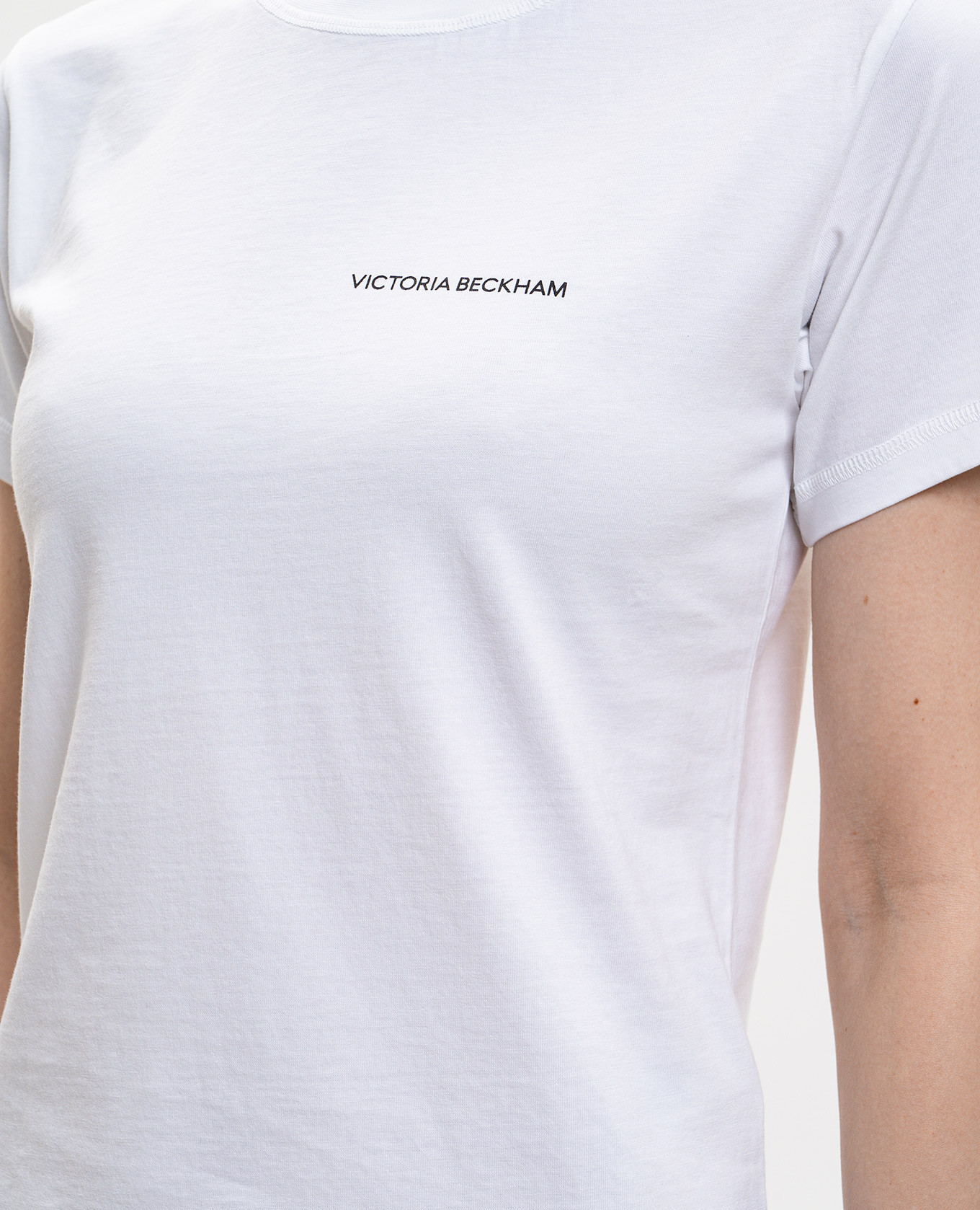 White T-shirt with logo Victoria Beckham
White T-shirt with logo Victoria Beckham
