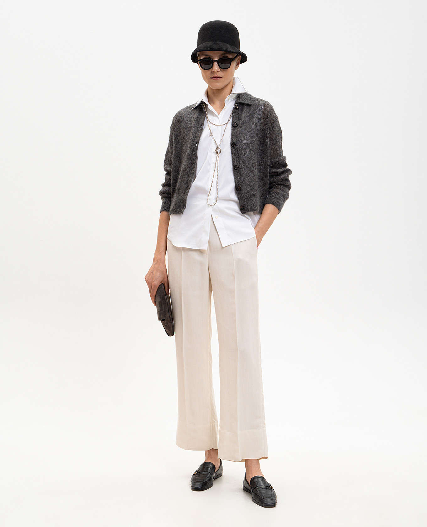 Gray wool cardigan with lurex Brunello Cucinelli, Grey
Gray wool cardigan with lurex Brunello Cucinelli, Grey