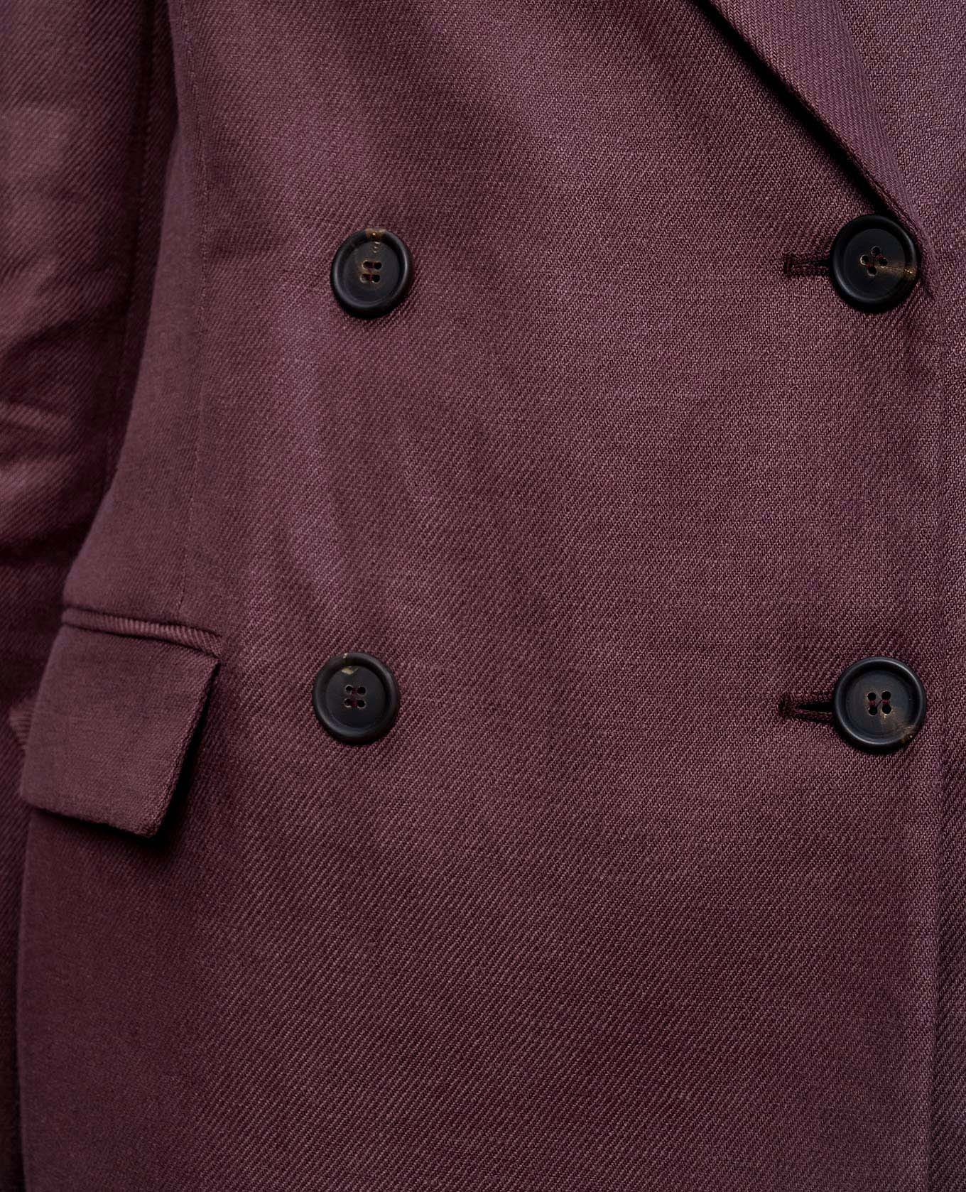 Burgundy double-breasted linen jacket Brunello Cucinelli
Burgundy double-breasted linen jacket Brunello Cucinelli