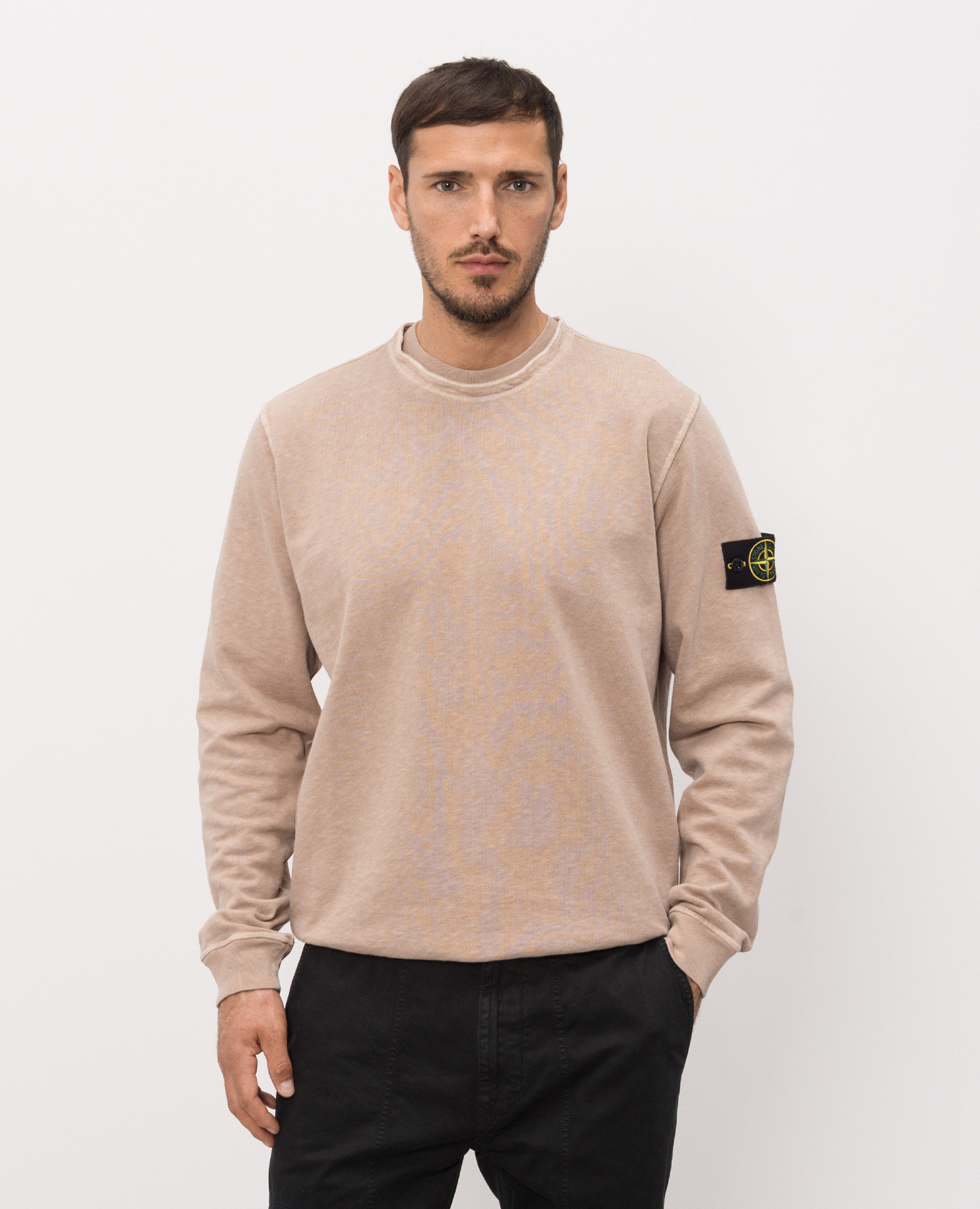 Beige sweatshirt with logo patch Stone Island
Beige sweatshirt with logo patch Stone Island