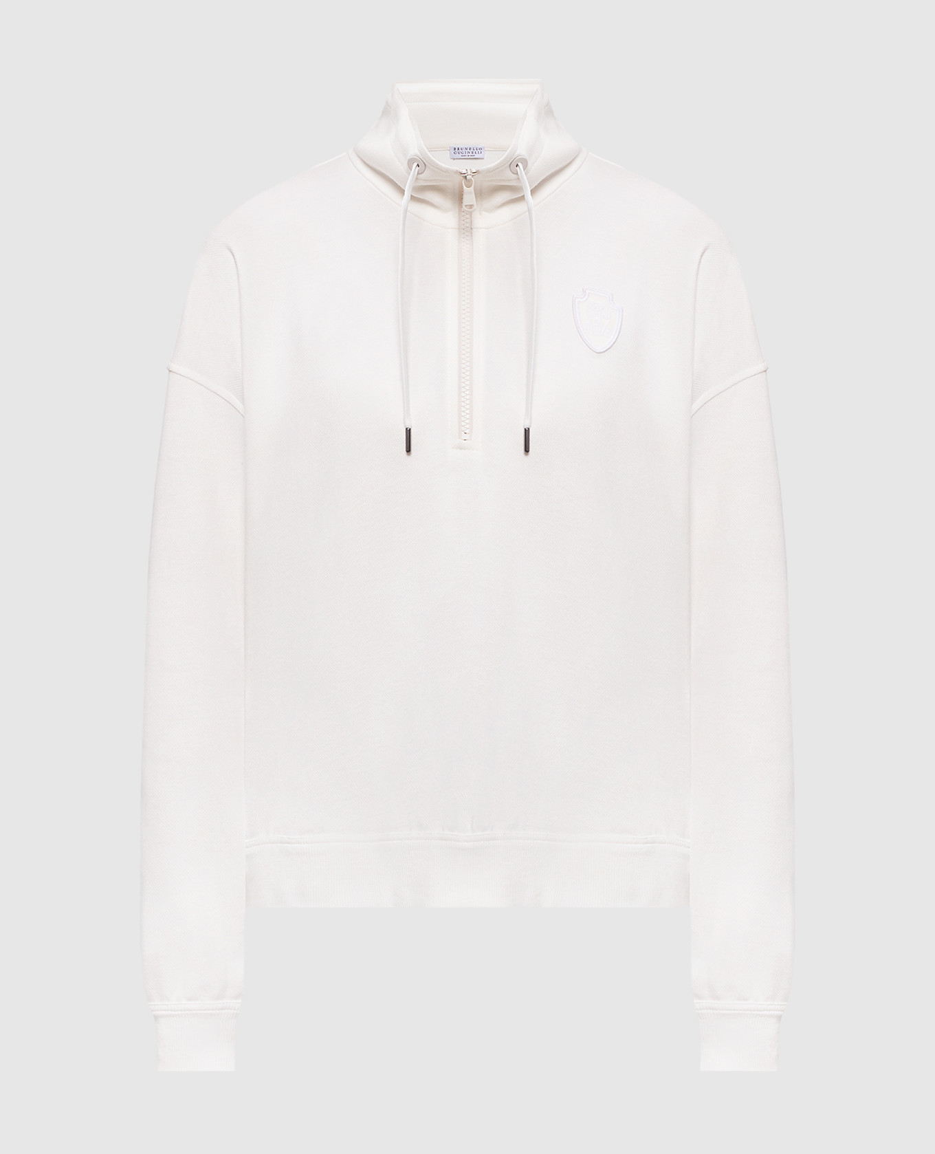 White sweatshirt with logo patch Brunello Cucinelli
White sweatshirt with logo patch Brunello Cucinelli