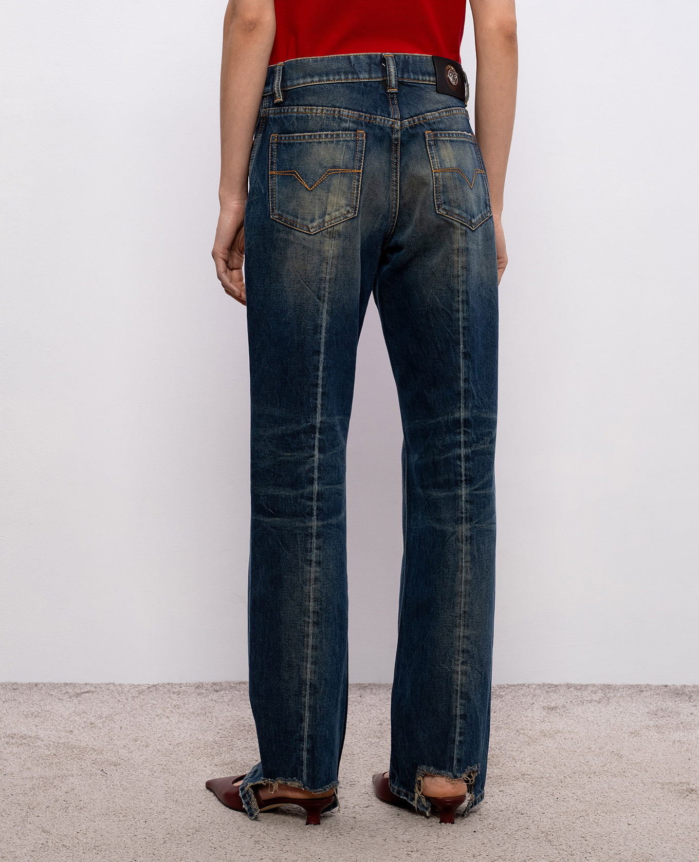 Blue jeans with a vintage effect Versace
Blue jeans with a vintage effect Versace