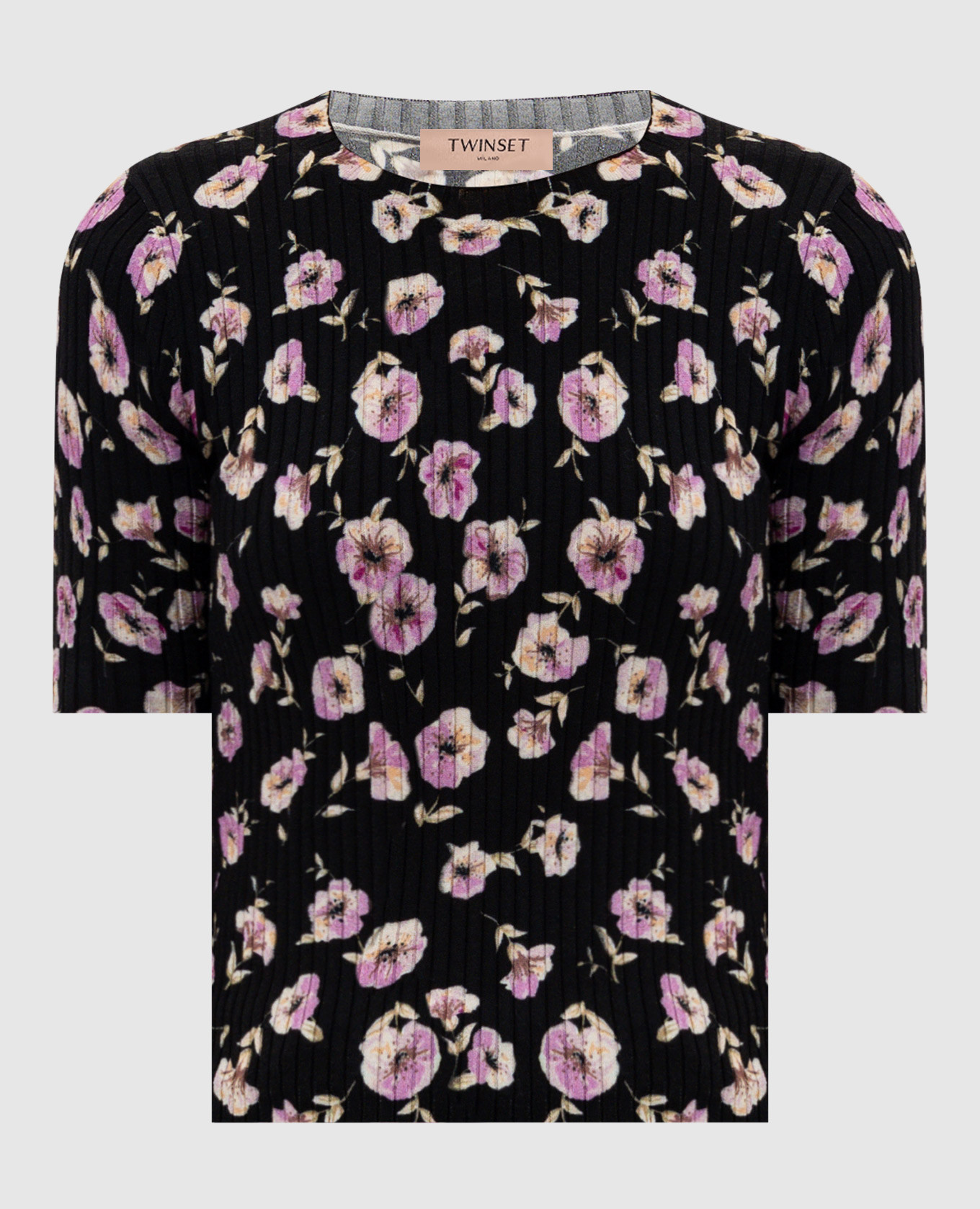 Black floral print top Twinset
Black floral print top Twinset