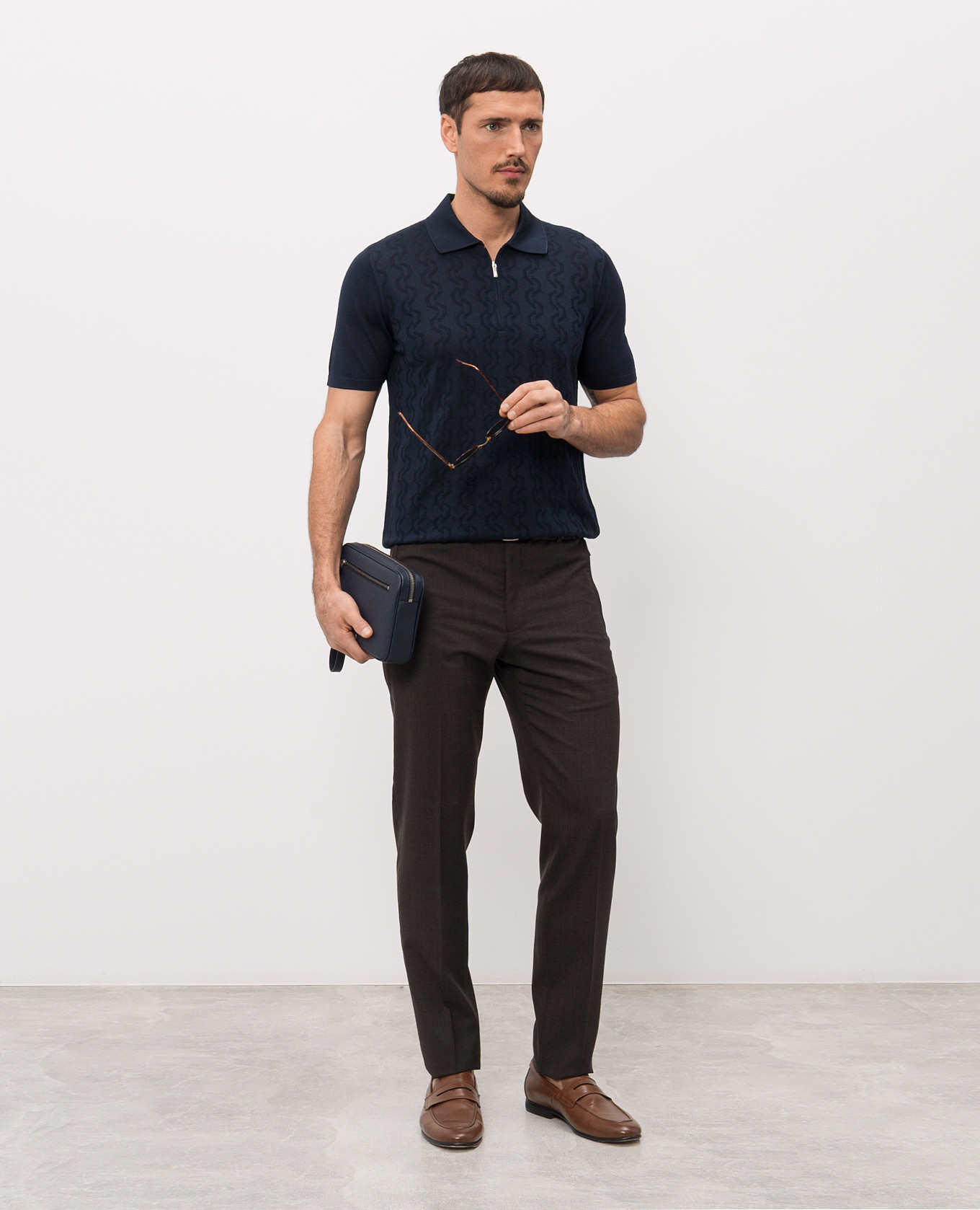 Blue patterned silk polo shirt Bertolo Cashmere
Blue patterned silk polo shirt Bertolo Cashmere