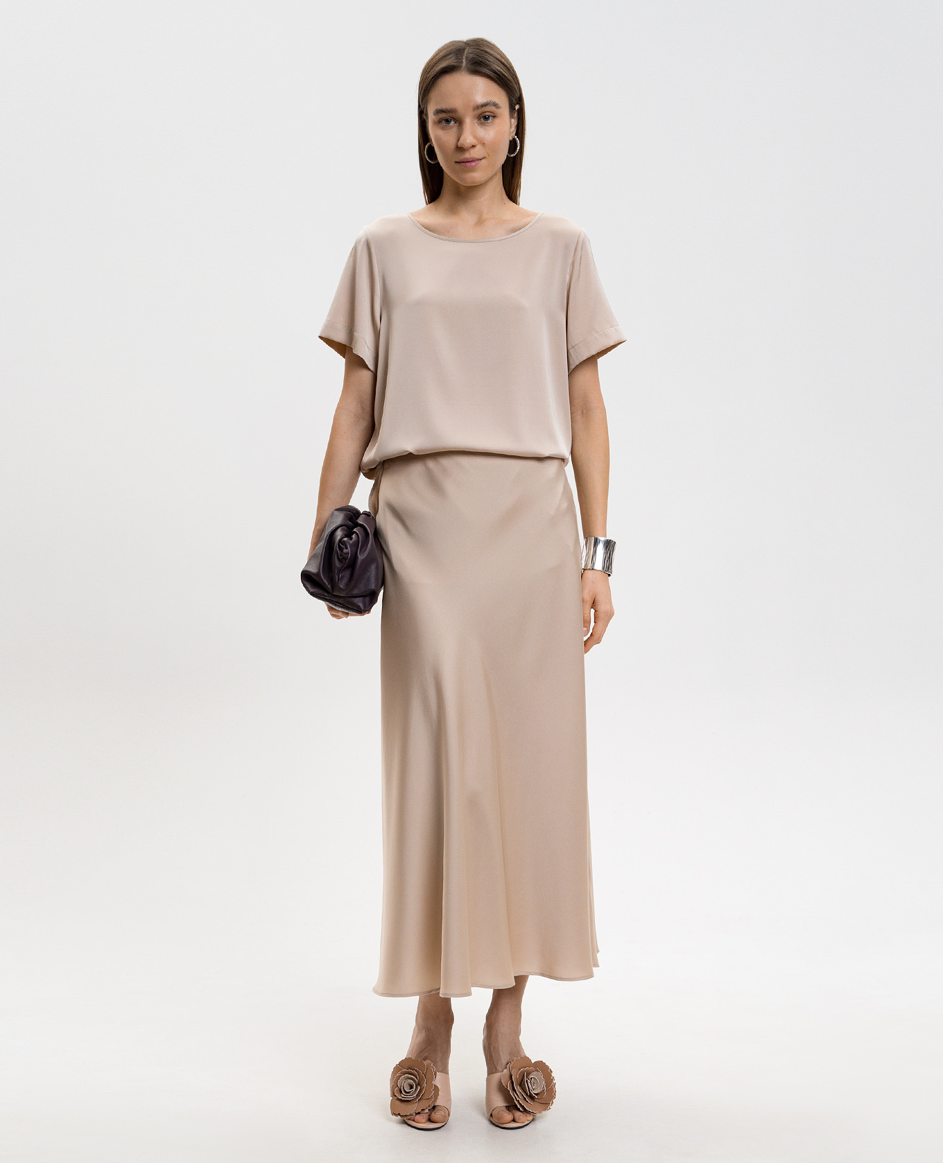 Beige silk top Allude
Beige silk top Allude