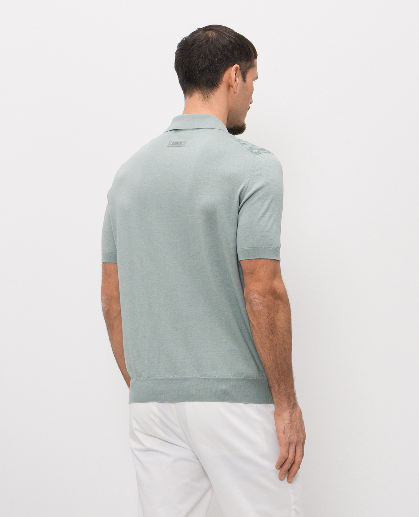 Green polo shirt with patterned silk Stefano Ricci
Green polo shirt with patterned silk Stefano Ricci