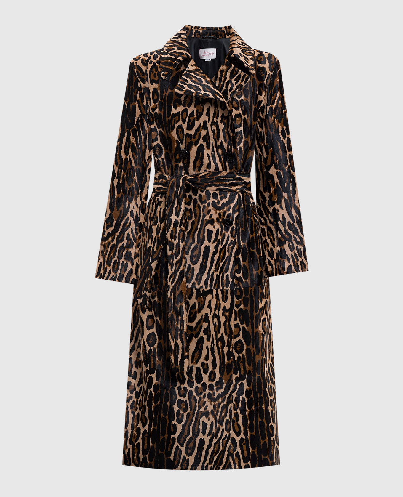 Double-breasted leather coat in animal print Babe Pay Pls, Beige
Double-breasted leather coat in animal print Babe Pay Pls, Beige