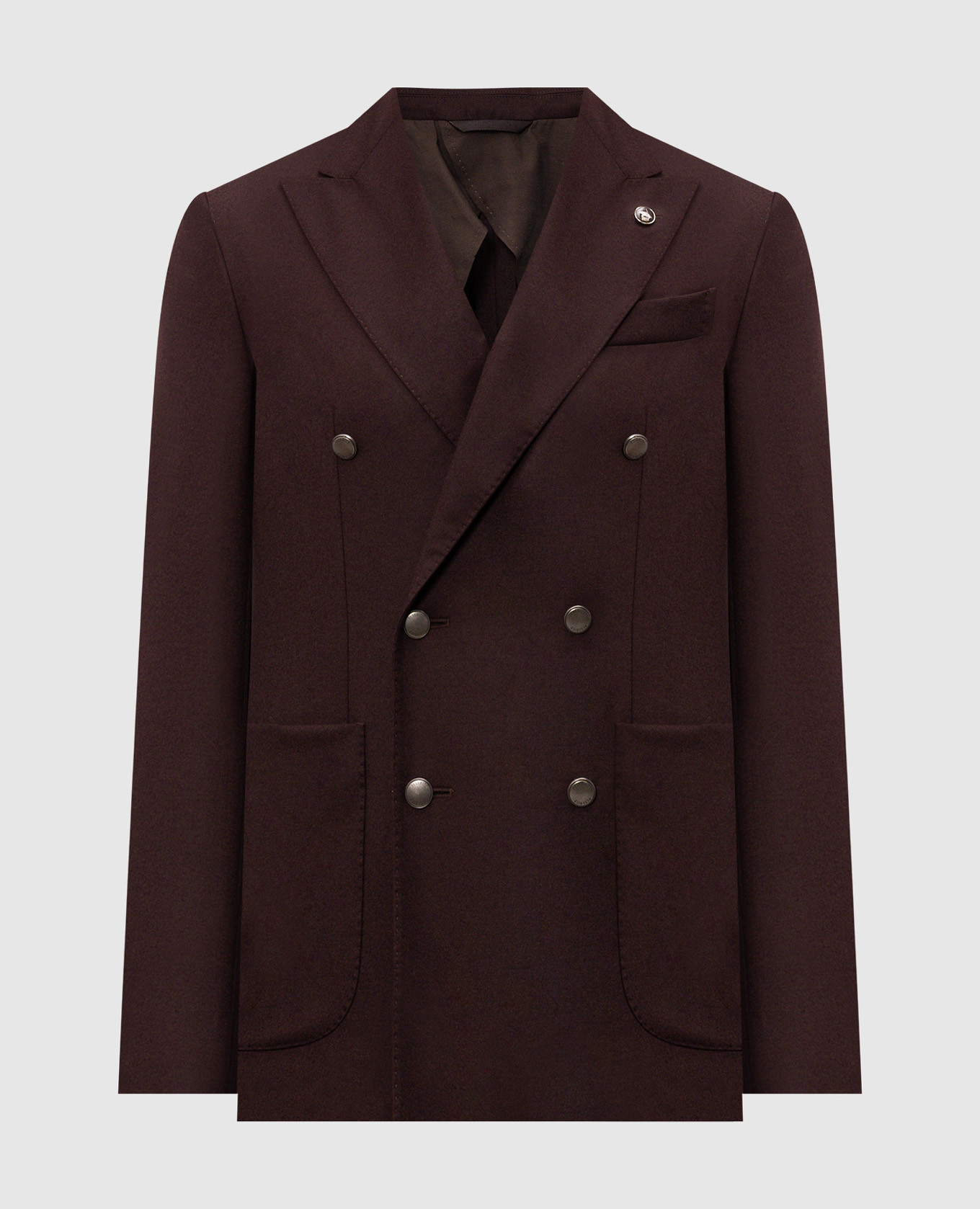 Burgundy double-breasted wool jacket Peserico
Burgundy double-breasted wool jacket Peserico