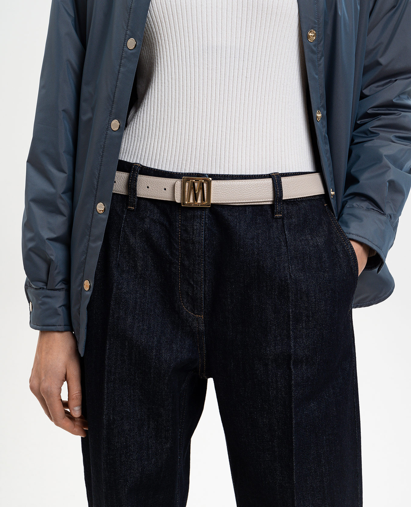 ELYDE reversible leather belt with logo MooRER, Beige
ELYDE reversible leather belt with logo MooRER, Beige