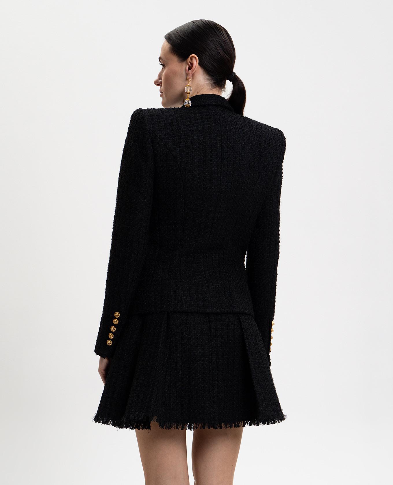 Black double-breasted tweed jacket Balmain
Black double-breasted tweed jacket Balmain