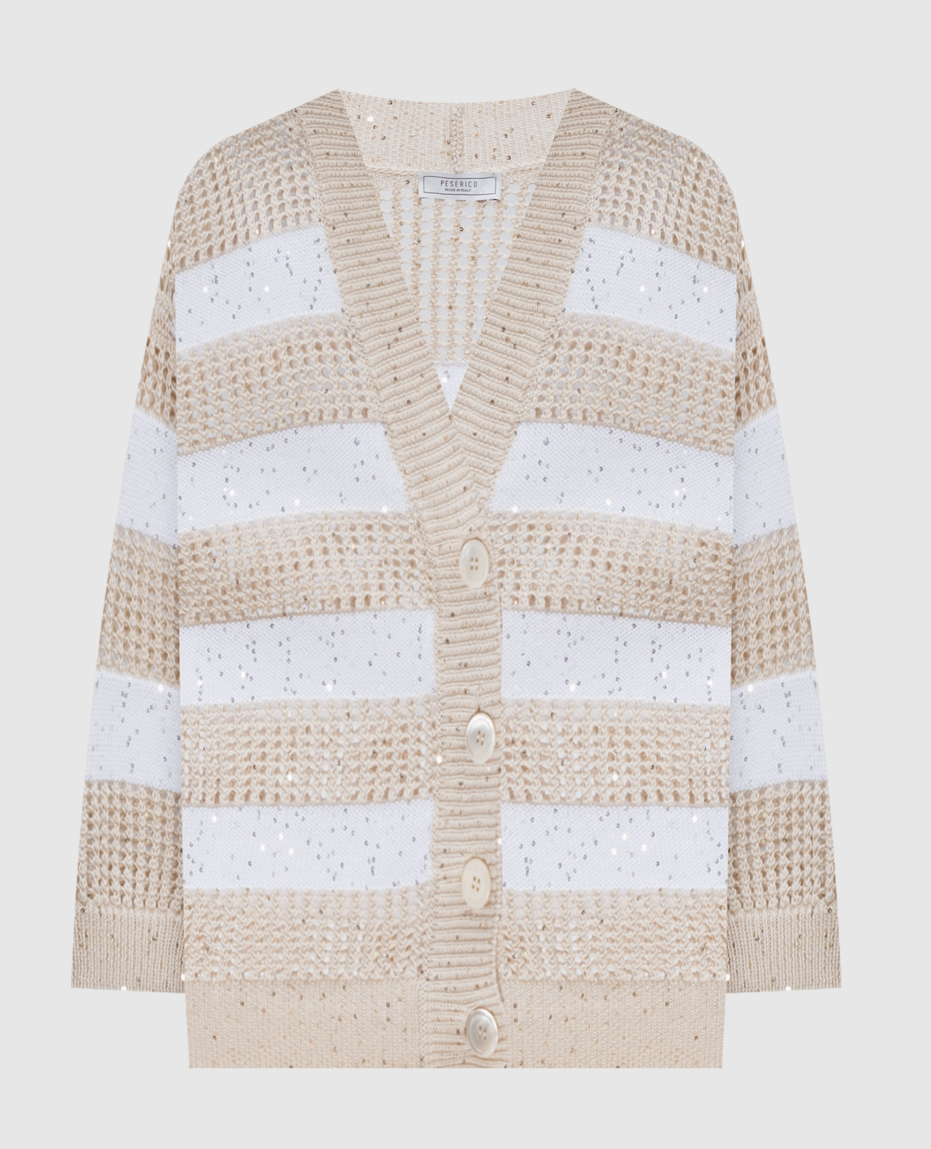 Beige striped cardigan Peserico
Beige striped cardigan Peserico