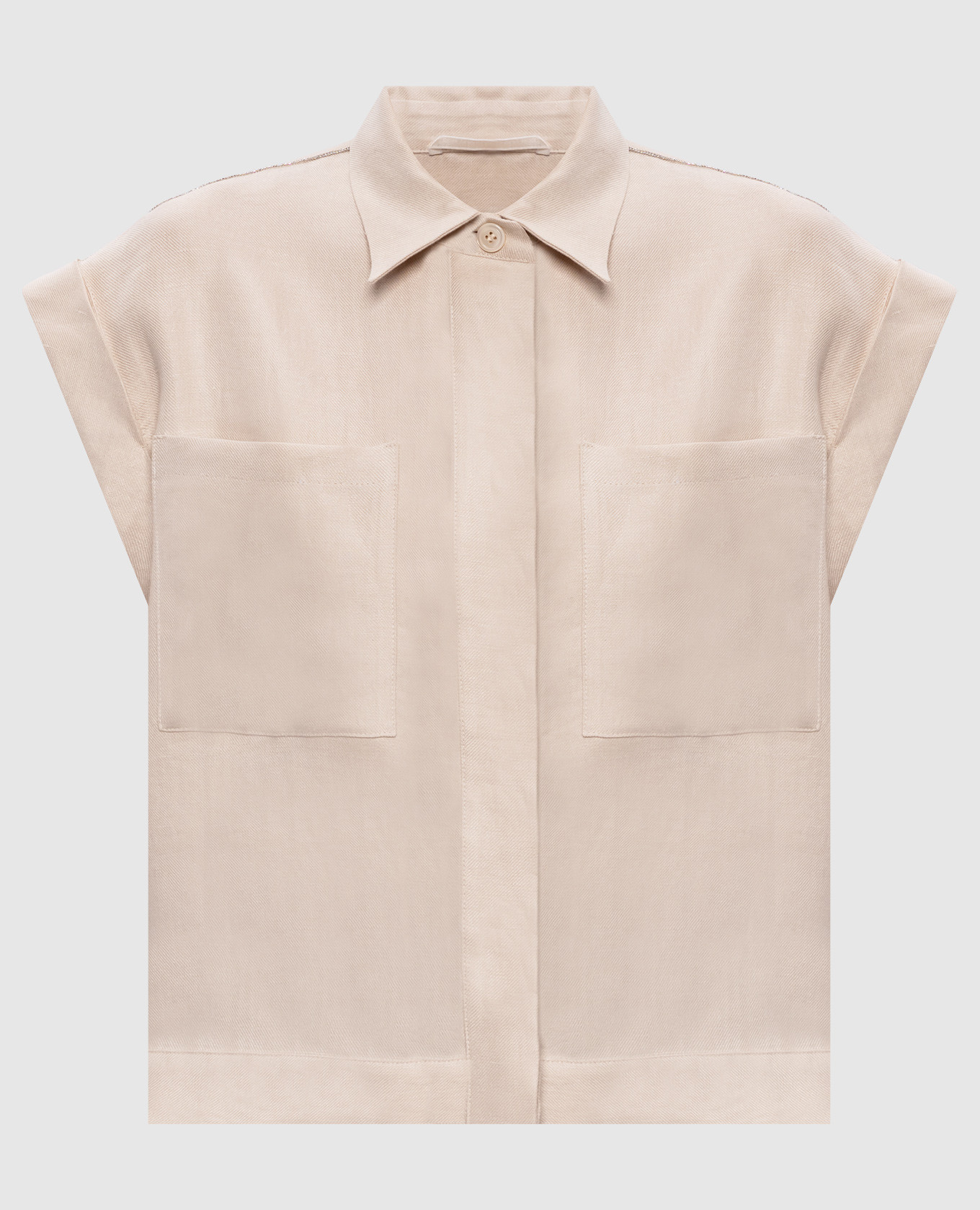 Beige linen shirt with lapels Peserico
Beige linen shirt with lapels Peserico