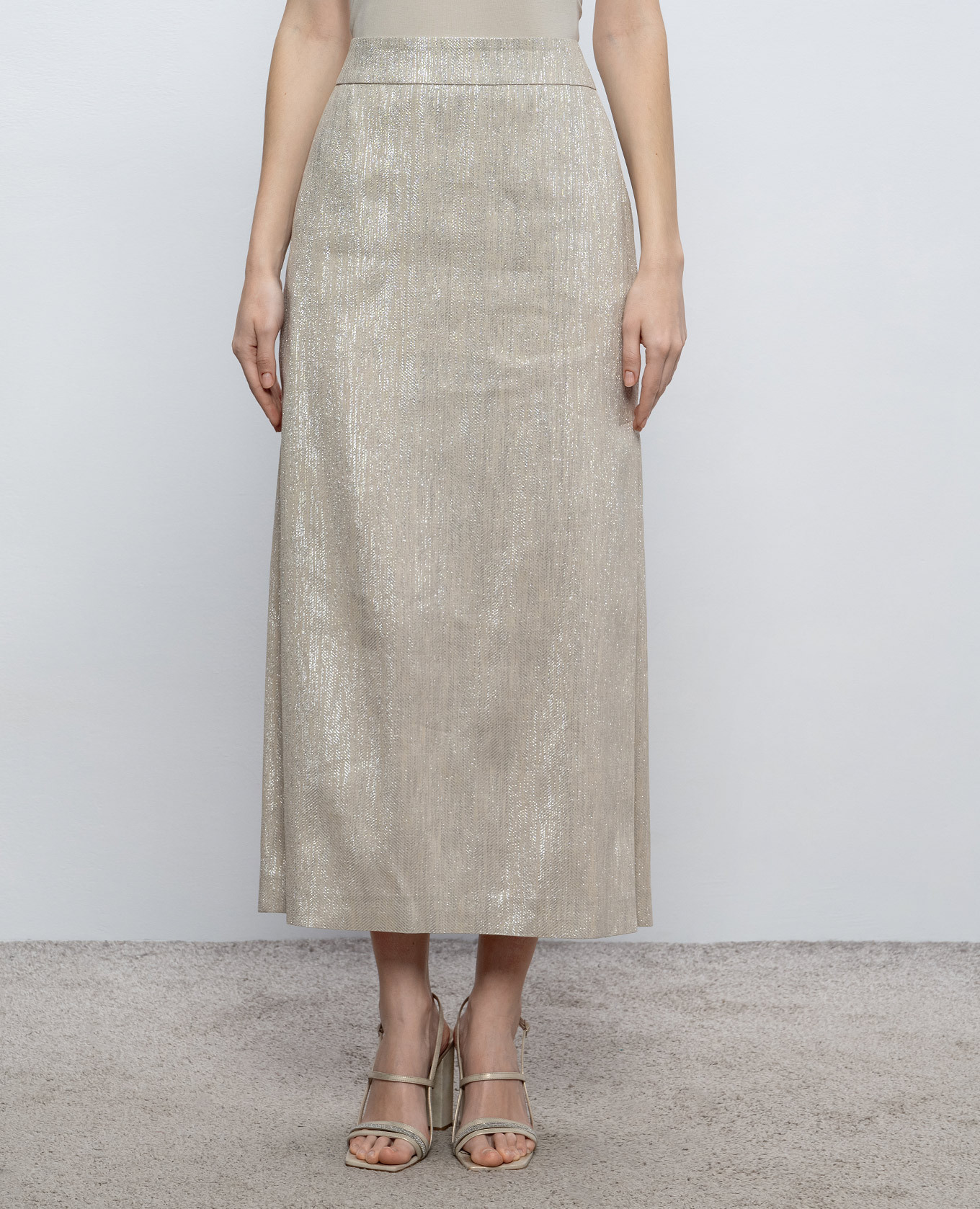 Beige midi skirt with lurex Peserico
Beige midi skirt with lurex Peserico