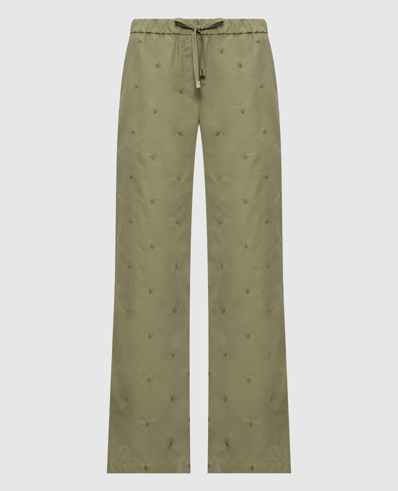 Khaki pants with embroidered emblem The Attico
Khaki pants with embroidered emblem The Attico