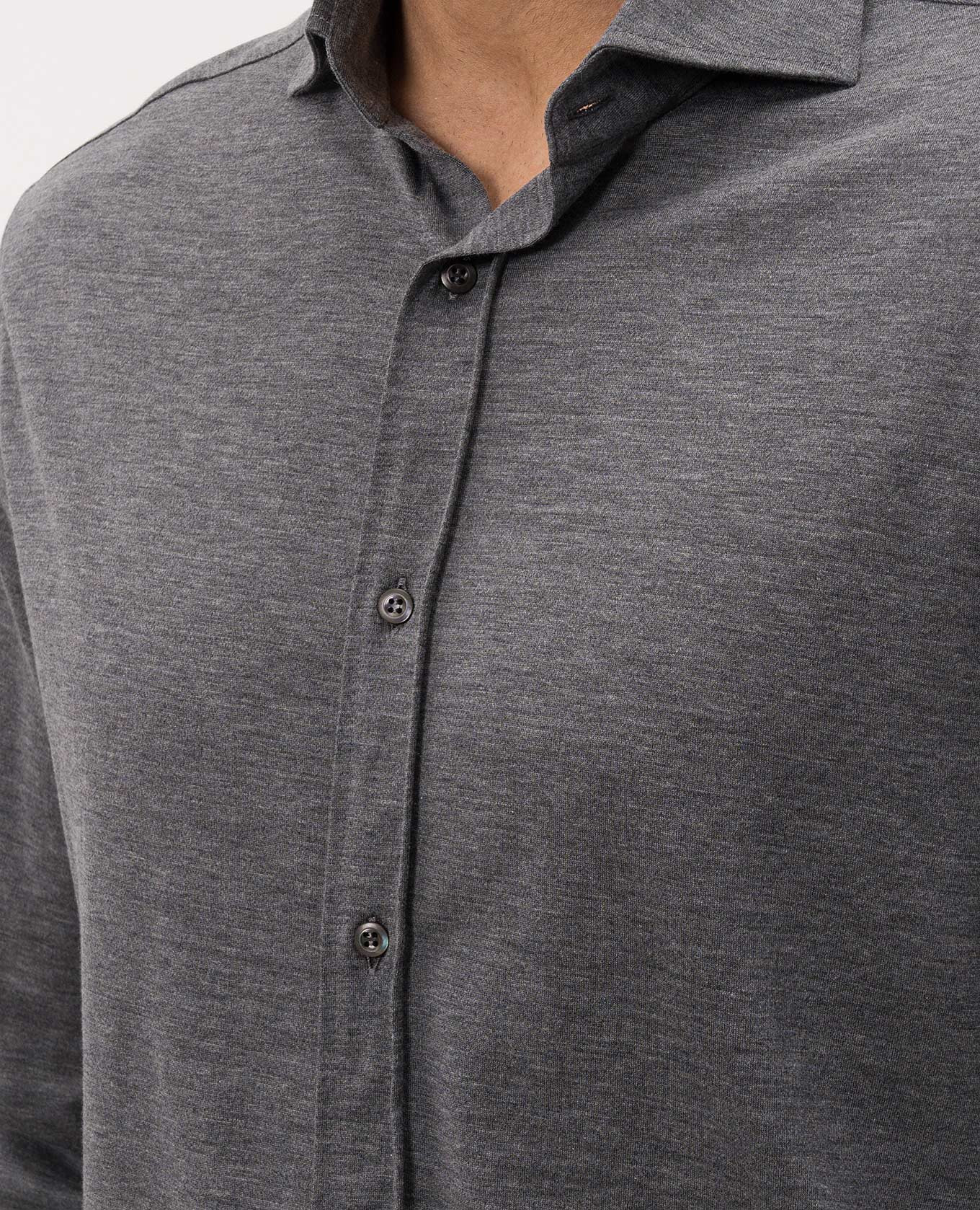 Gray melange silk shirt Brunello Cucinelli, Grey
Gray melange silk shirt Brunello Cucinelli, Grey