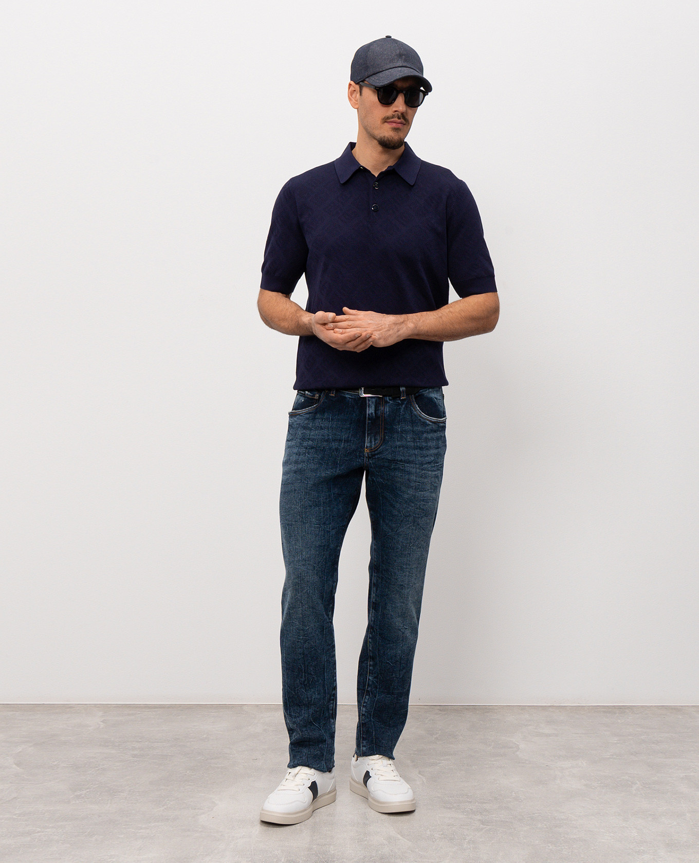 Blue silk polo shirt with woven DG logo pattern Dolce&Gabbana
Blue silk polo shirt with woven DG logo pattern Dolce&Gabbana