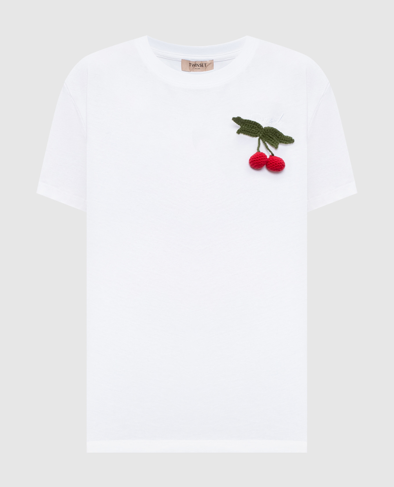 White T-shirt with logo embroidery Twinset
White T-shirt with logo embroidery Twinset