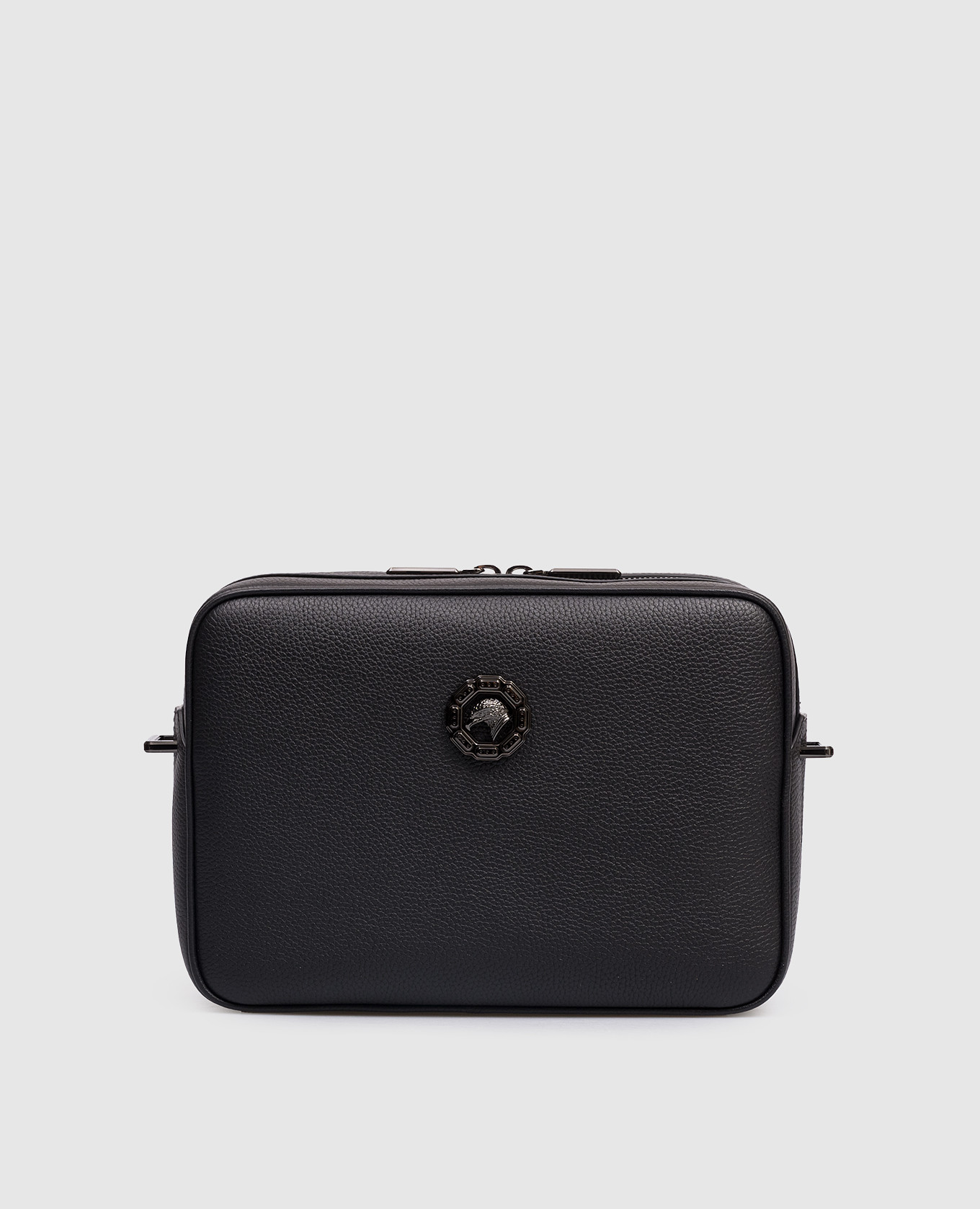 Black leather bag with logo emblem Stefano Ricci
Black leather bag with logo emblem Stefano Ricci
