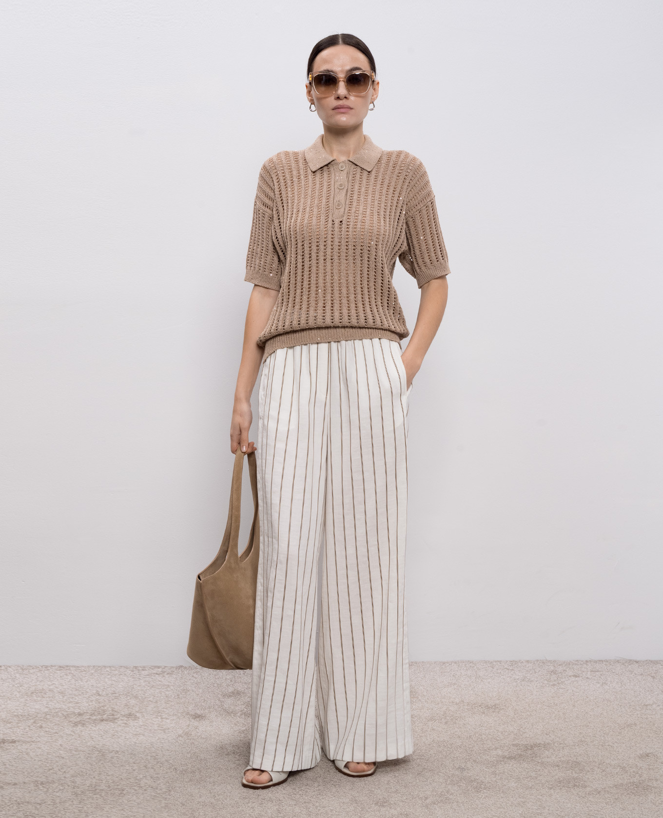 White striped linen pants Peserico
White striped linen pants Peserico