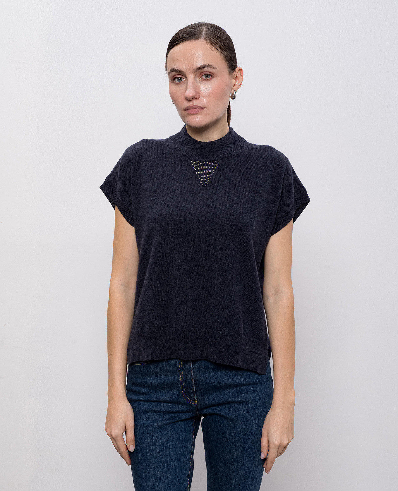 Blue top made of wool, silk and cashmere Peserico
Blue top made of wool, silk and cashmere Peserico