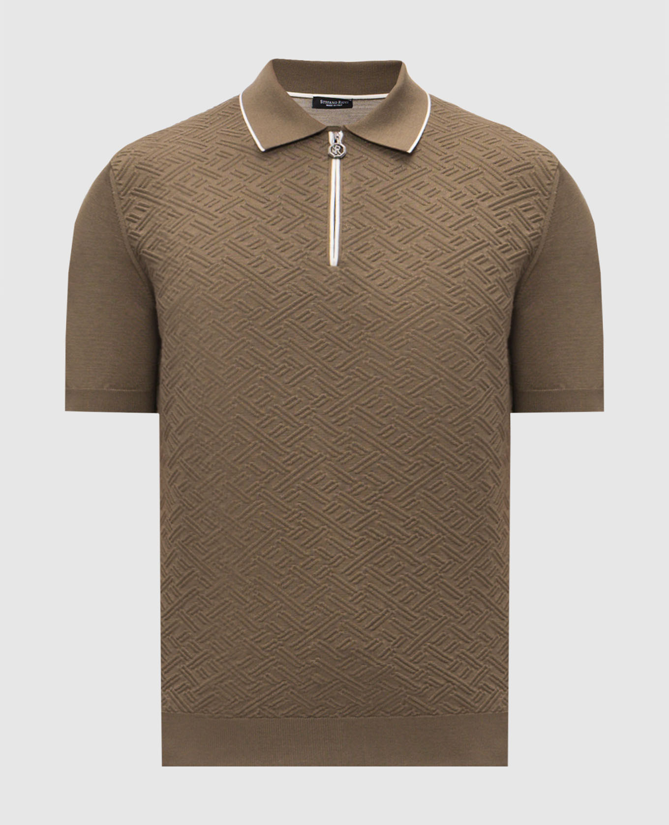 Khaki silk polo shirt Stefano Ricci
Khaki silk polo shirt Stefano Ricci