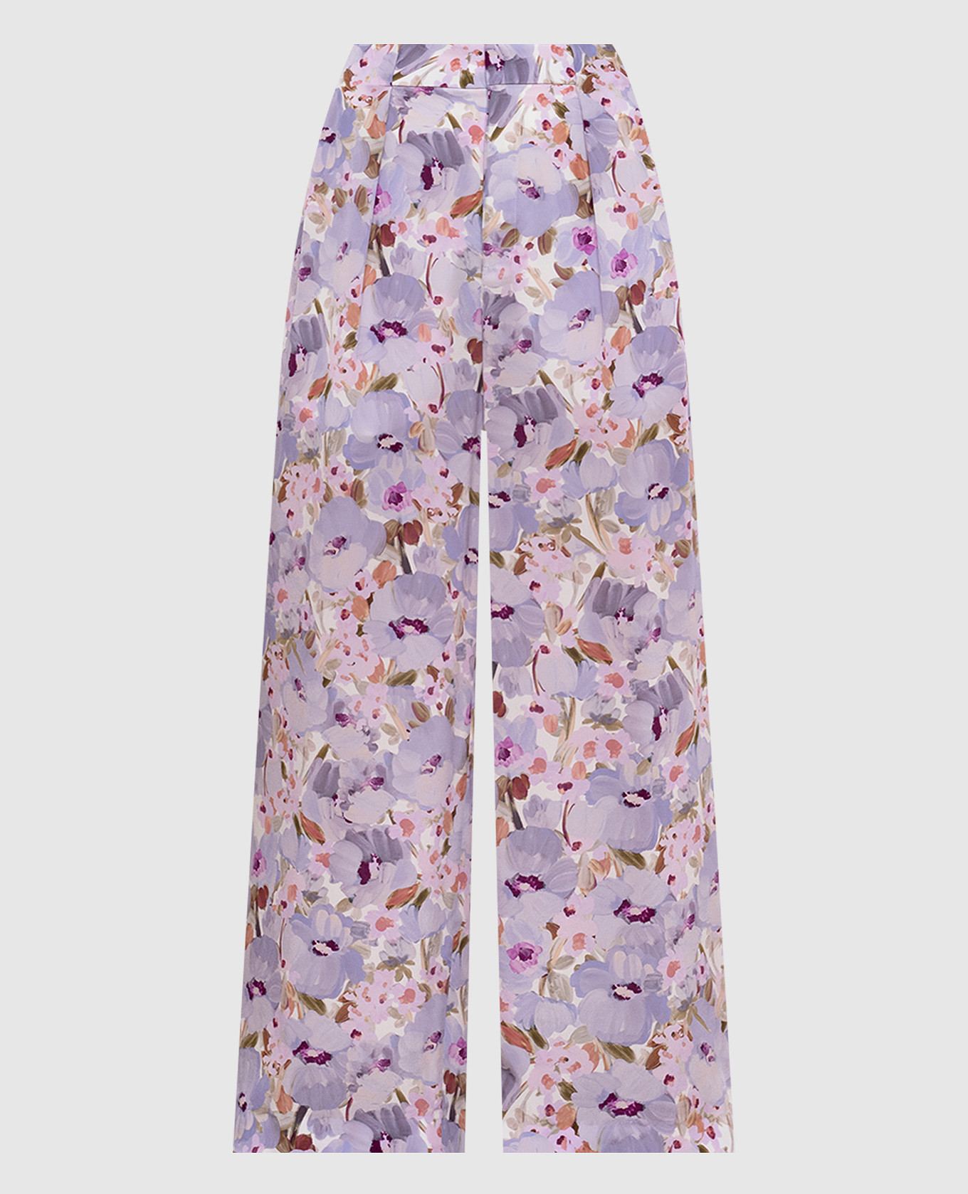 Purple silk pants with floral print Balmain, Violet
Purple silk pants with floral print Balmain, Violet