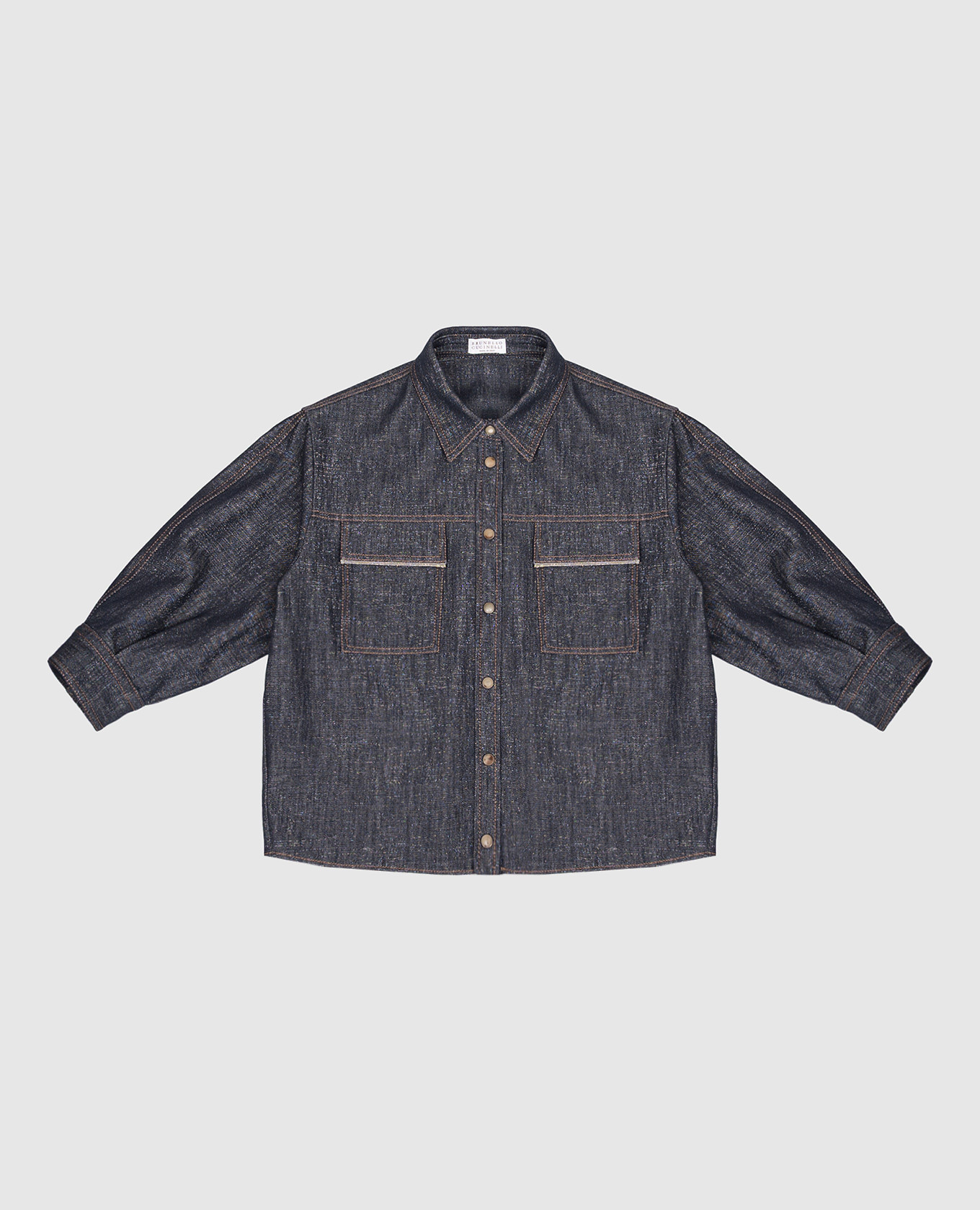 Children's blue denim shirt with lurex Brunello Cucinelli
Children's blue denim shirt with lurex Brunello Cucinelli