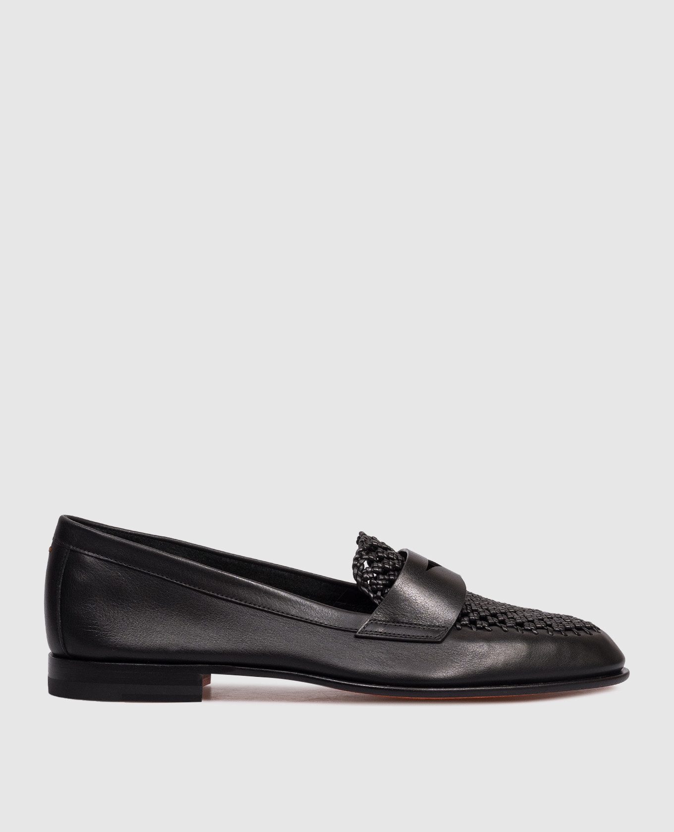 Black leather loafers with weaving Santoni
Black leather loafers with weaving Santoni